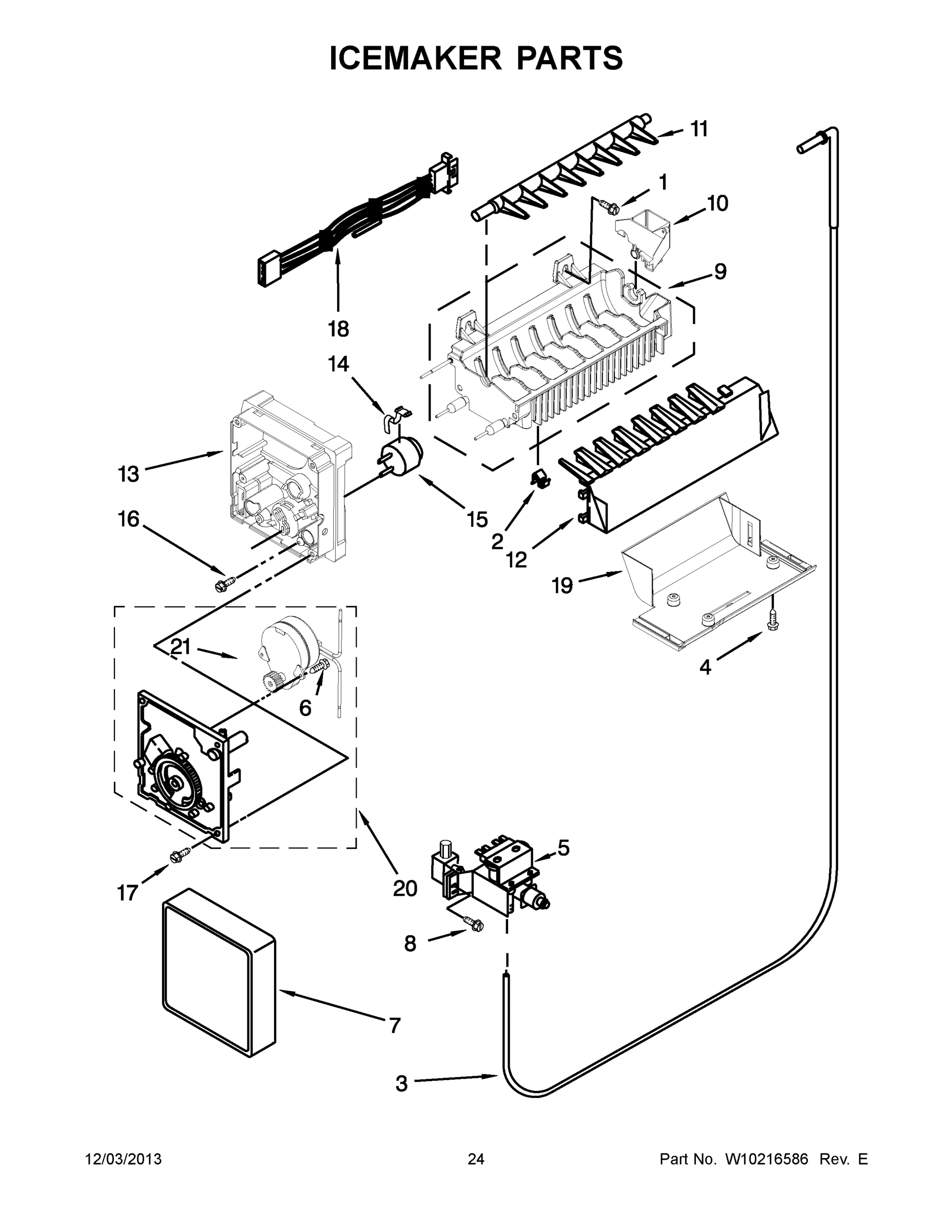 13 - ICEMAKER PARTS