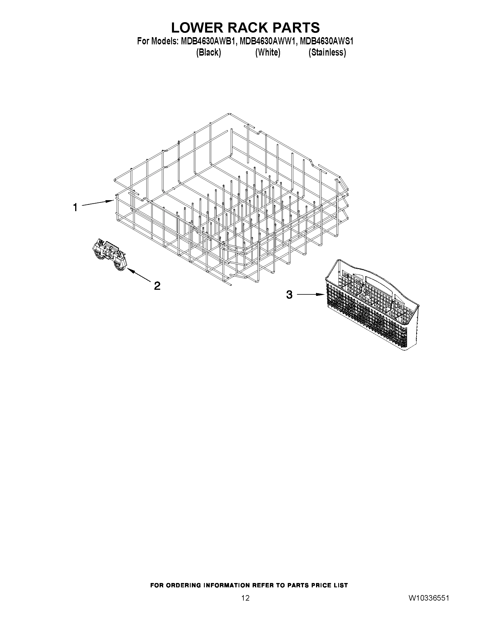 10 - LOWER RACK PARTS