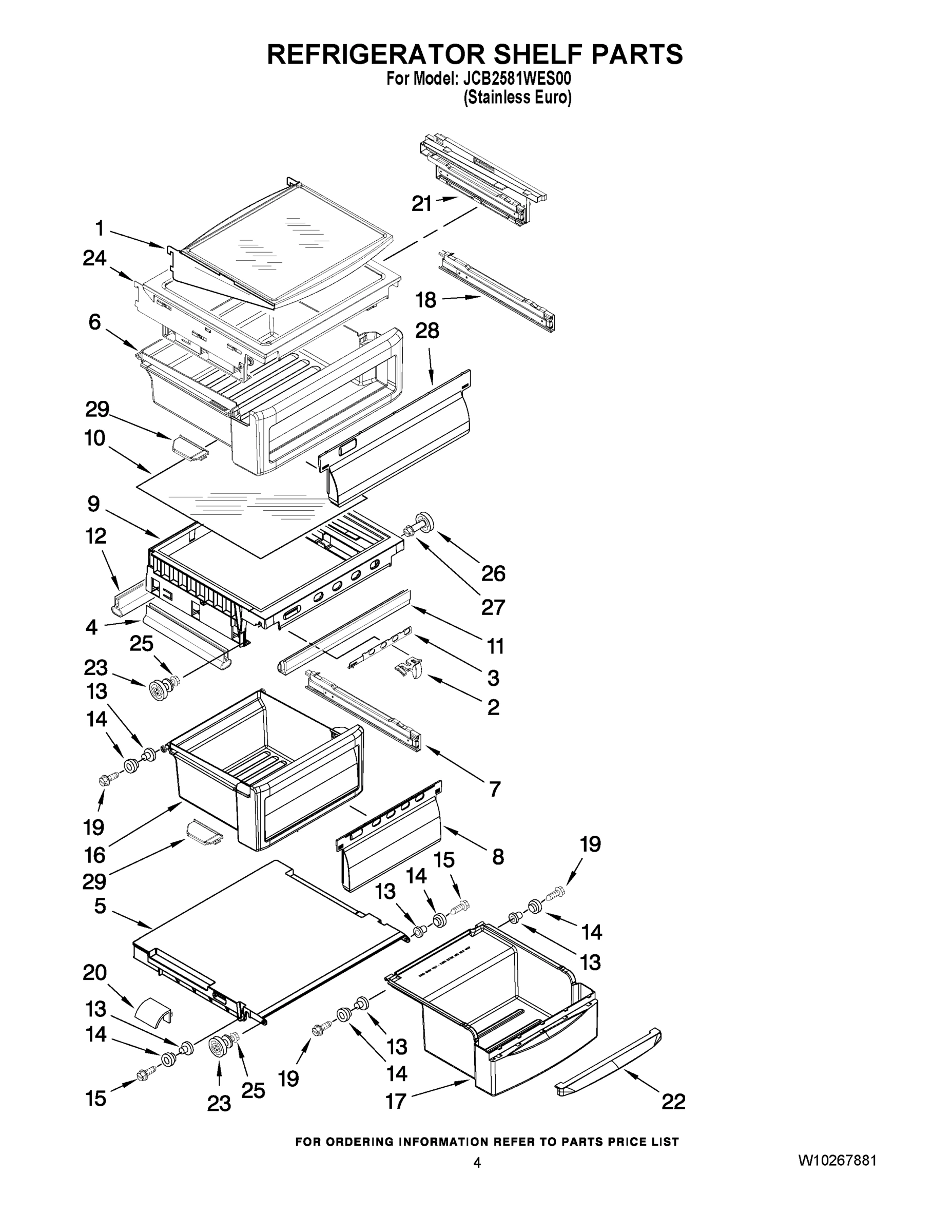03 - REFRIGERATOR SHELF PARTS