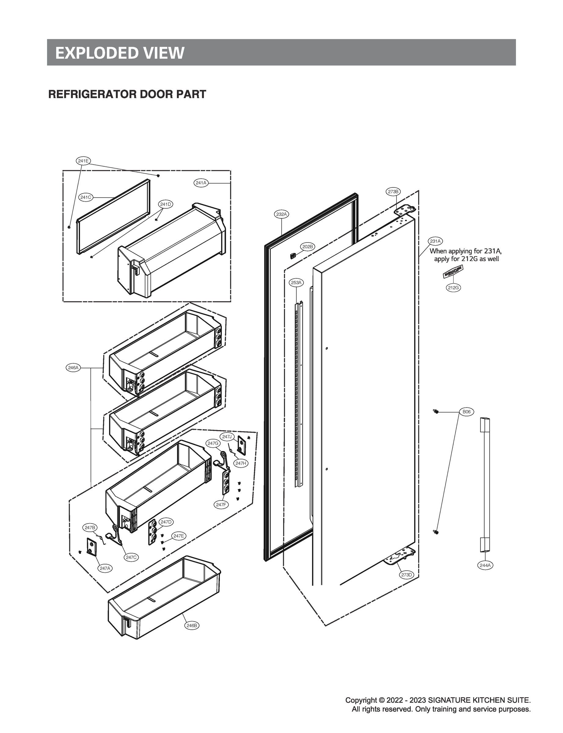 REFRIGERATOR DOOR PART