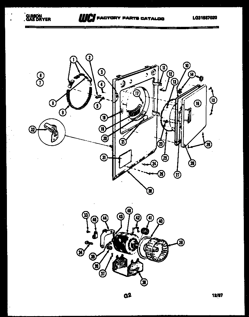 03 - CABINET FRONT, MOTOR AND BLOWER