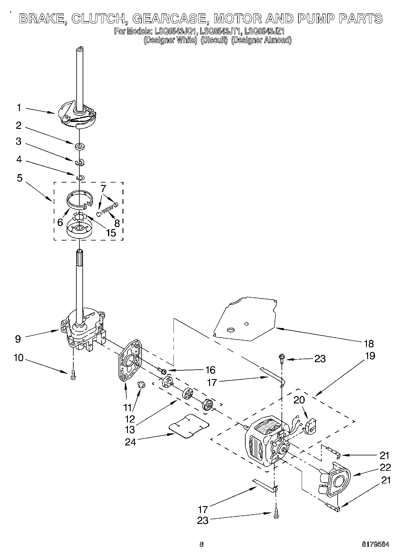 05 - BRAKE, CLUTCH, GEARCASE, MOTOR & PUMP