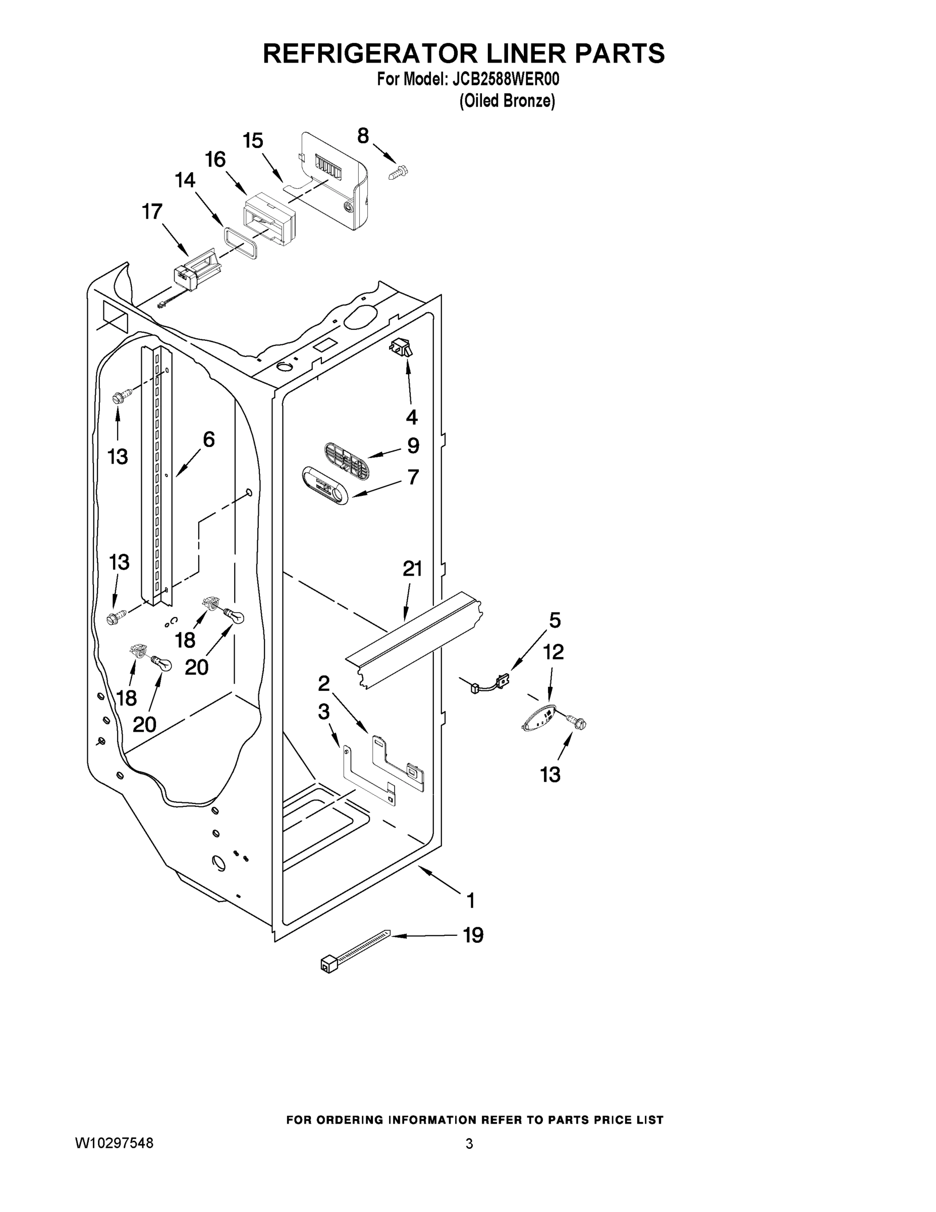 02 - REFRIGERATOR LINER PARTS