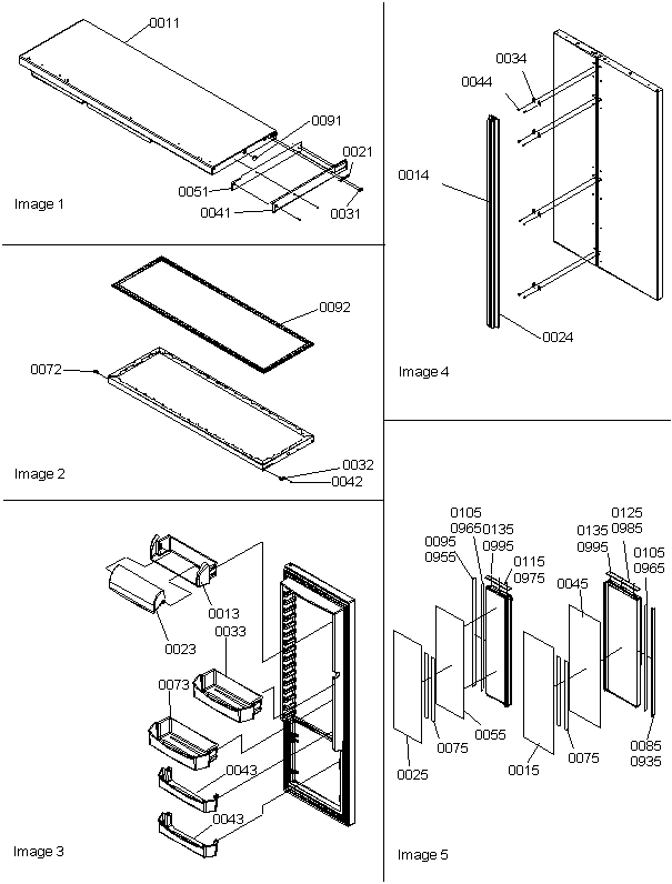 11 - Refrigerator Door, Trim and Handles