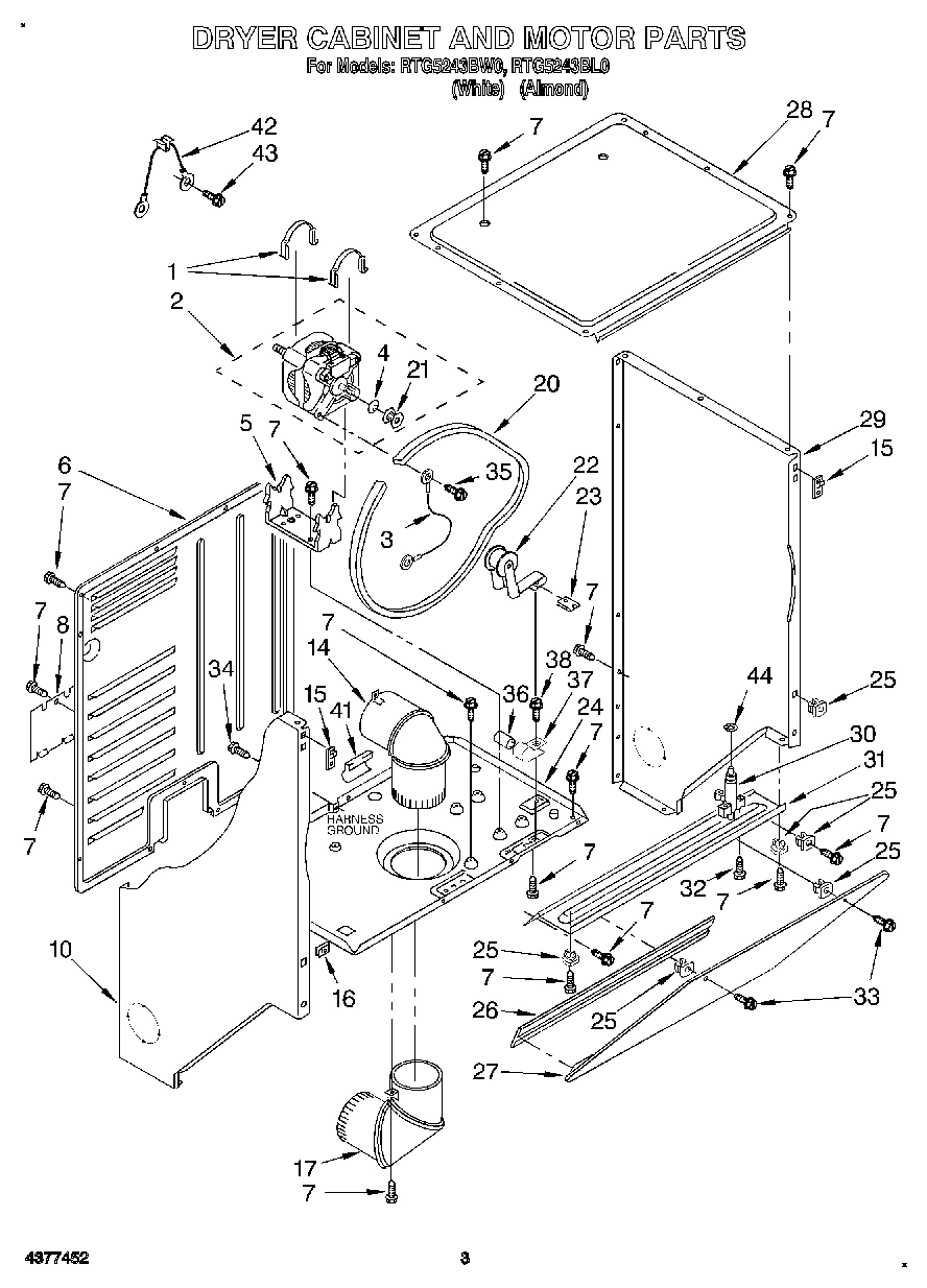 03 - DRYER CABINET AND MOTOR