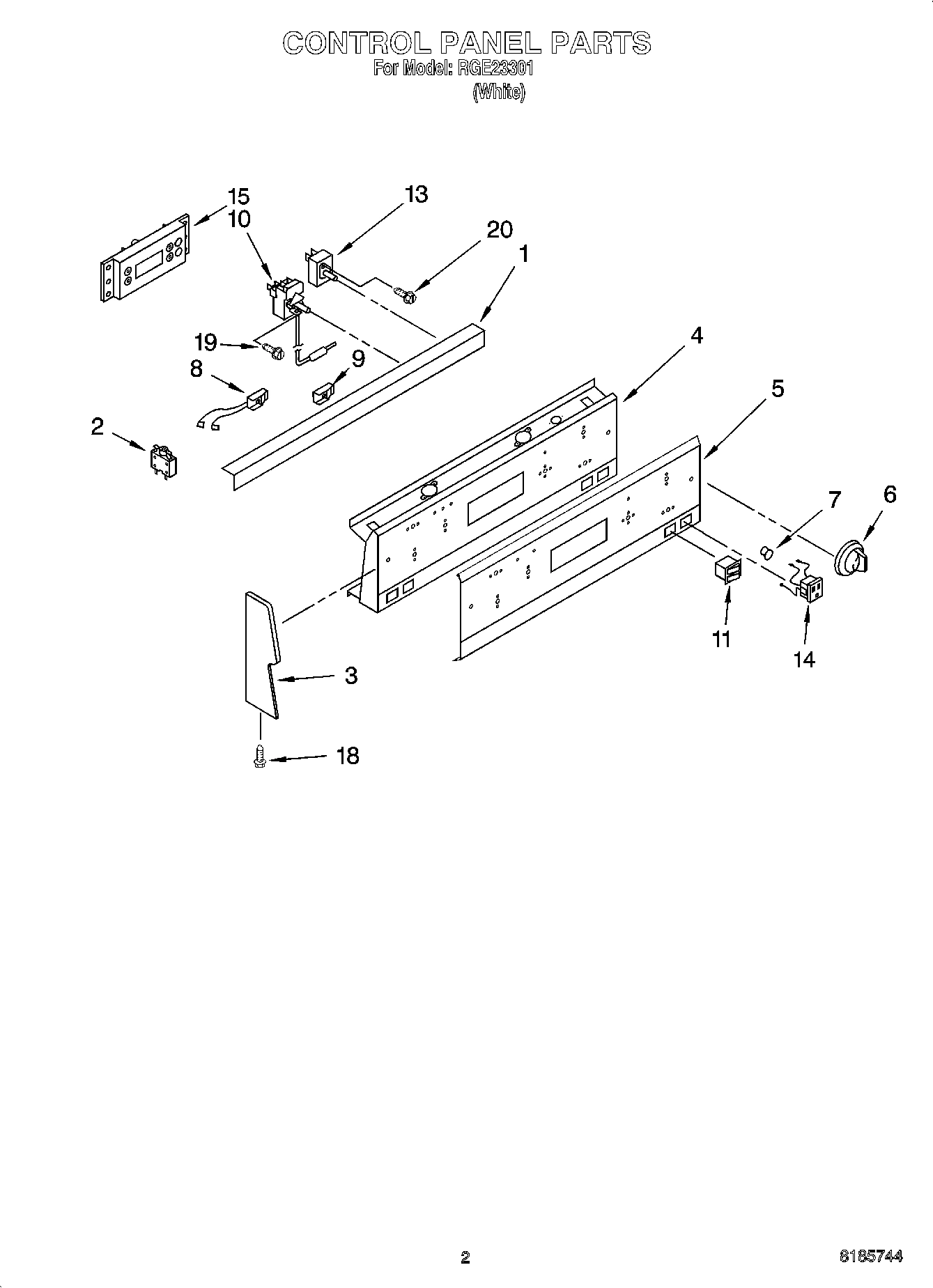 02 - CONTROL PANEL PARTS