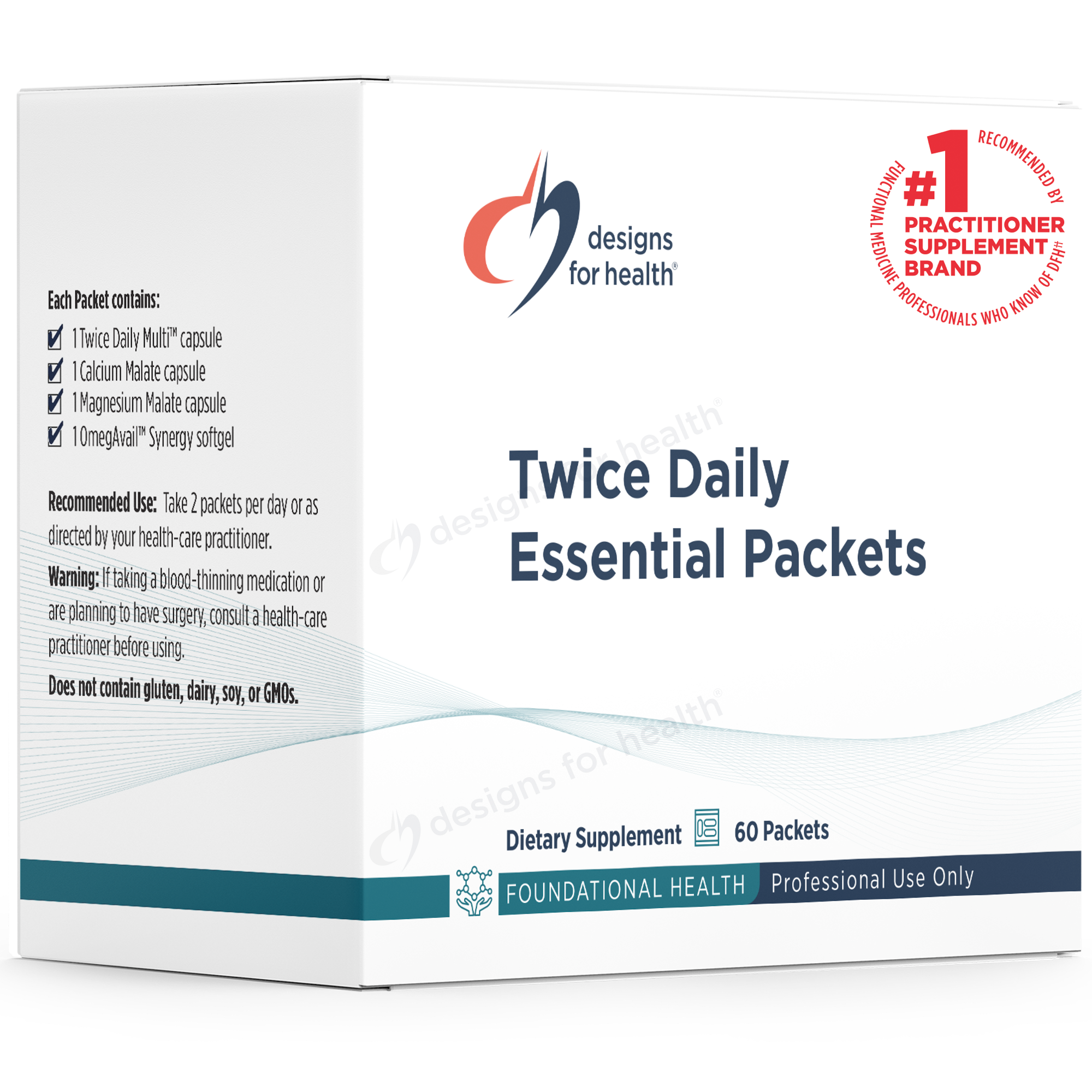 Twice Daily Essential Packets Designs for Health supplement