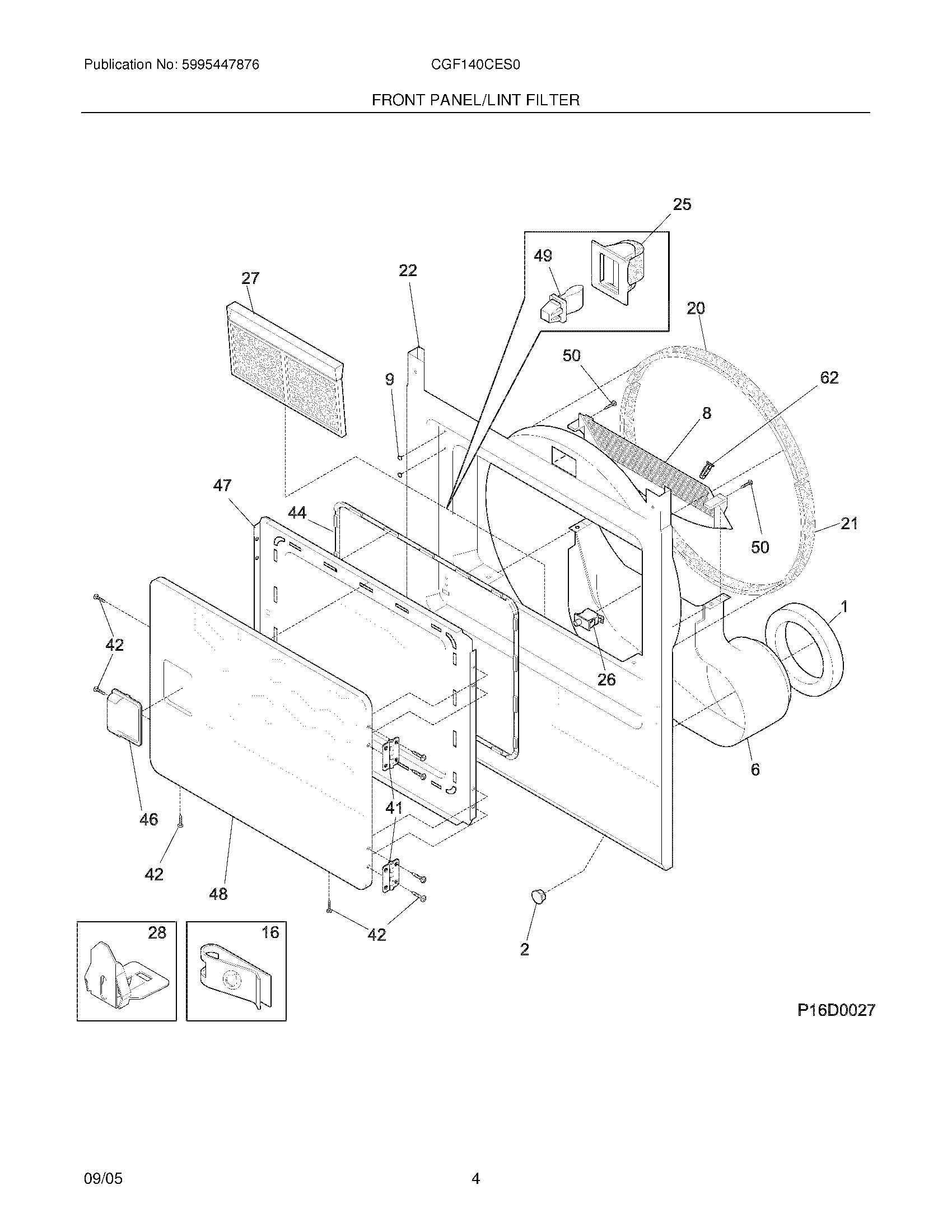 05 - FRONT PANEL/LINT FILTER