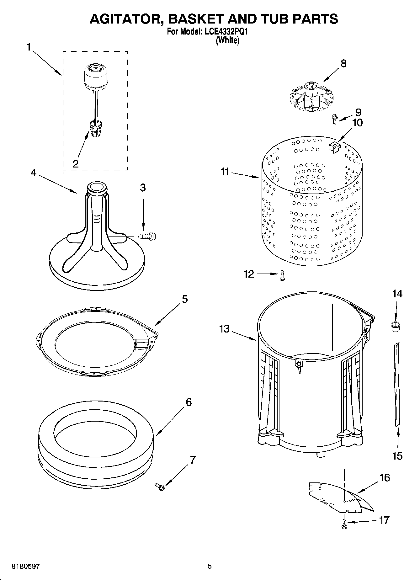 03 - AGITATOR, BASKET AND TUB PARTS