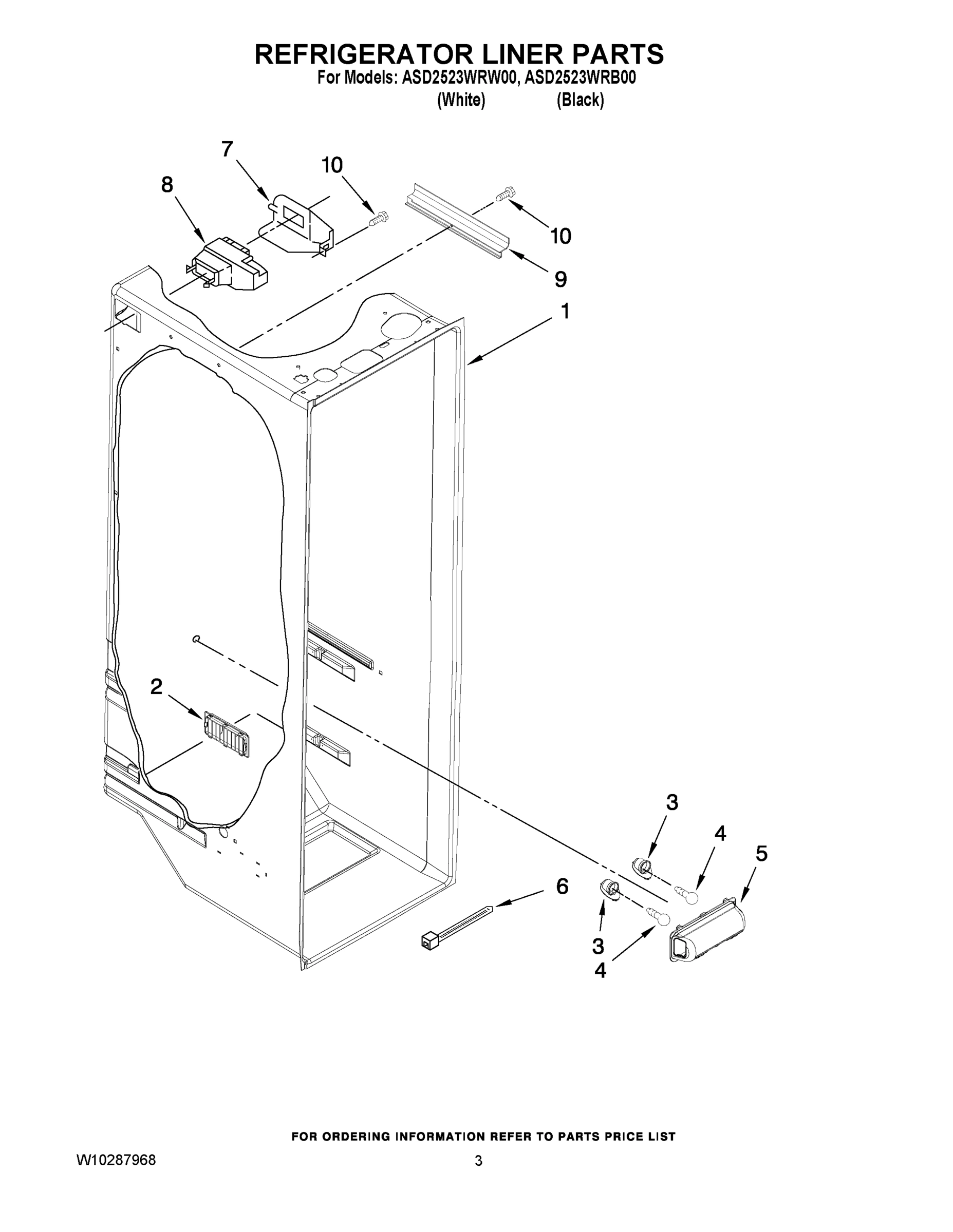 02 - REFRIGERATOR LINER PARTS