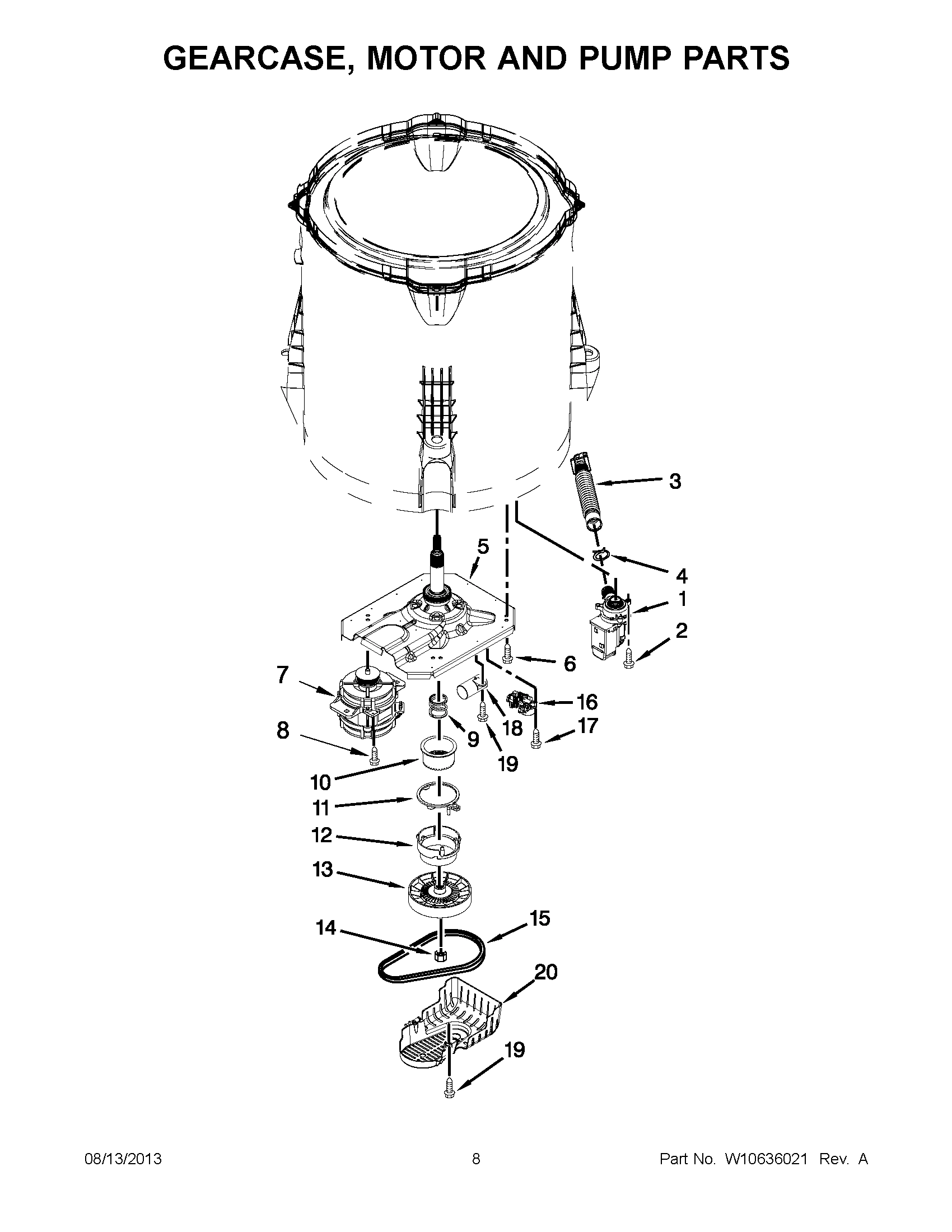 04 - GEARCASE, MOTOR AND PUMP PARTS