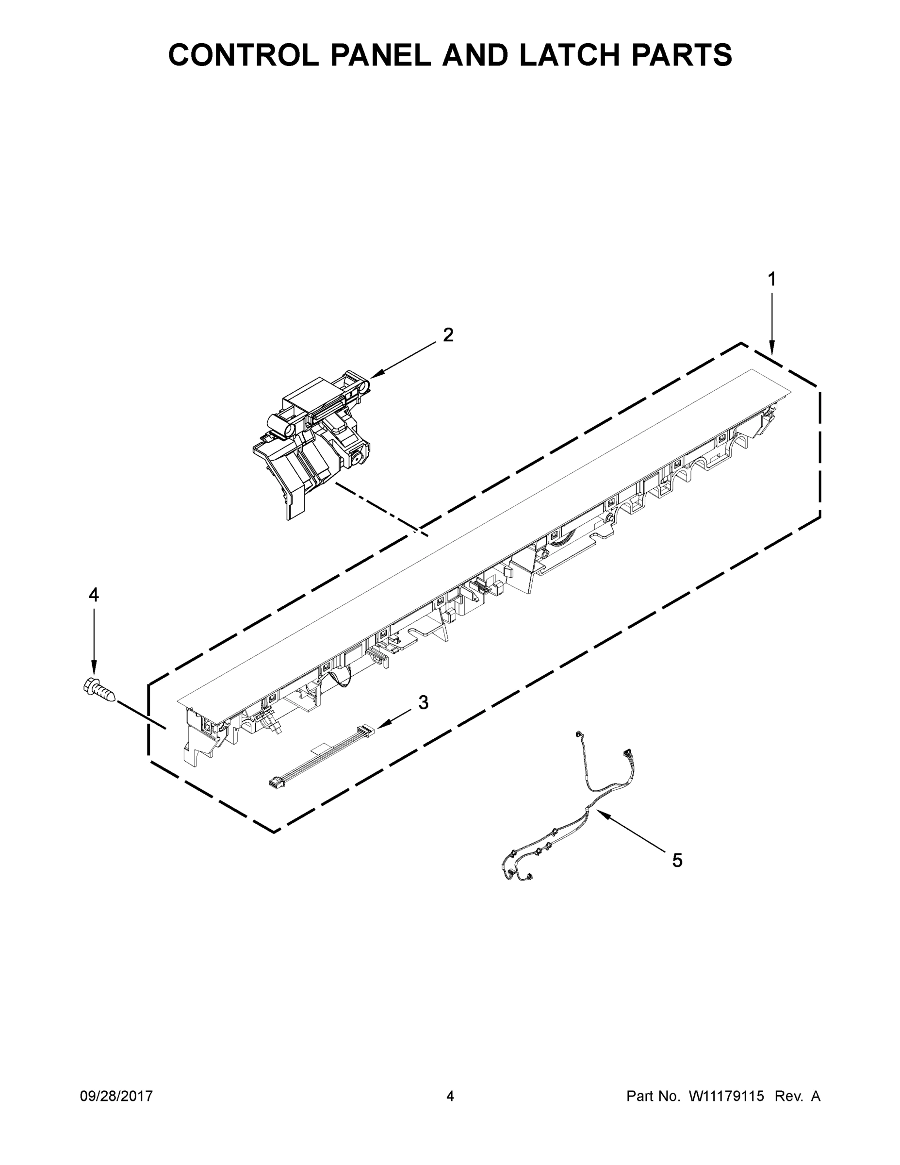 03 - CONTROL PANEL AND LATCH PARTS