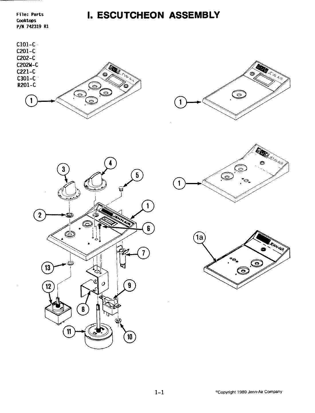 03 - ESCUTCHEON ASSEMBLY (C101-C)