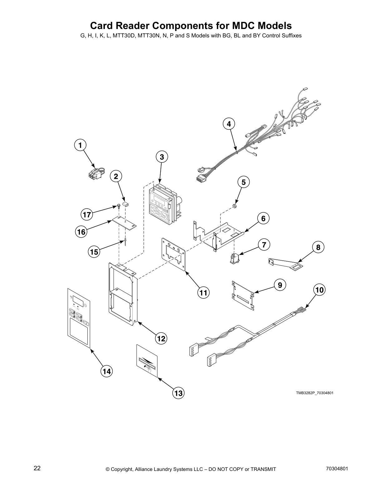 Card Reader Components for MDC Models