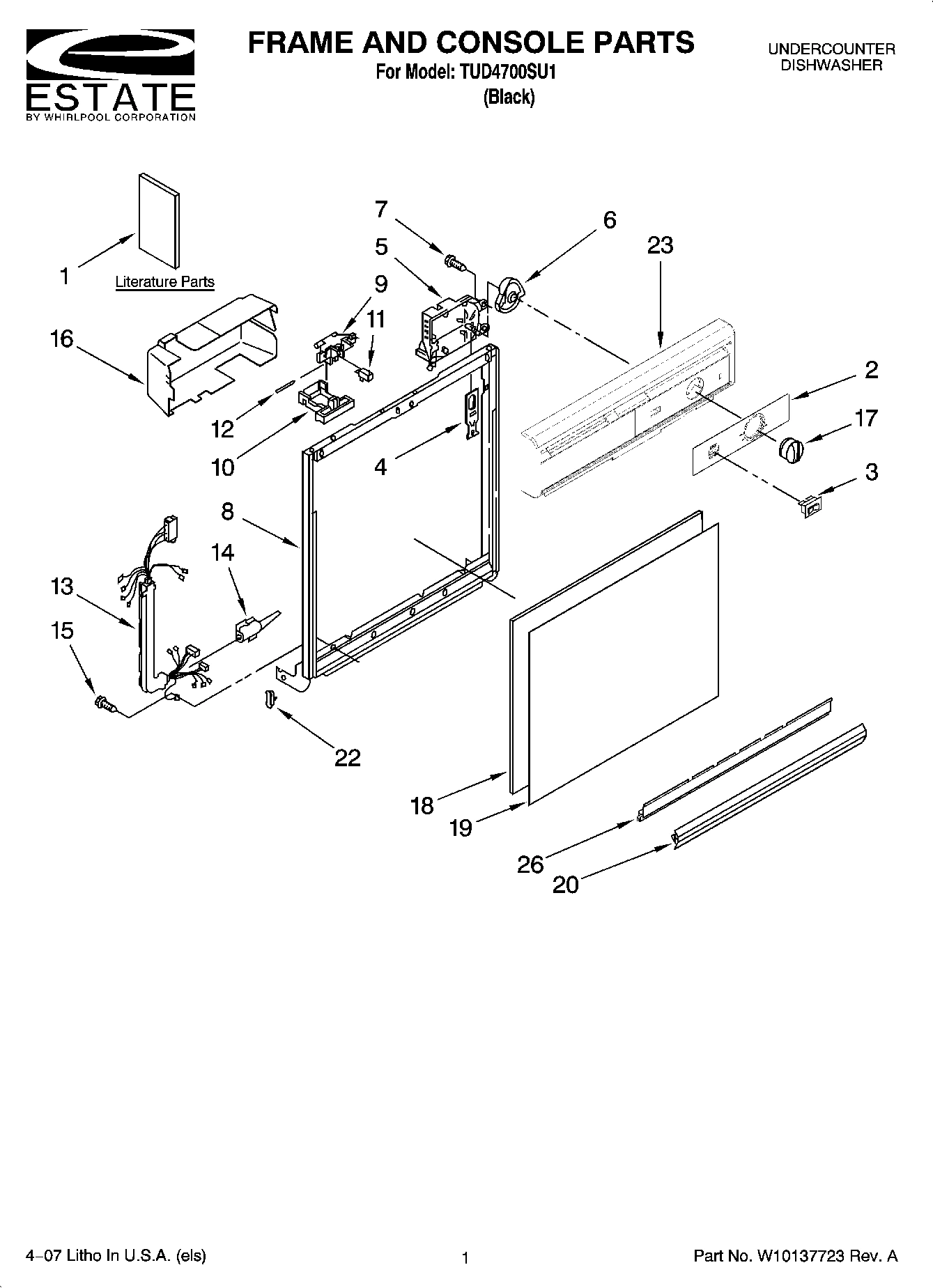 01 - FRAME AND CONSOLE PARTS