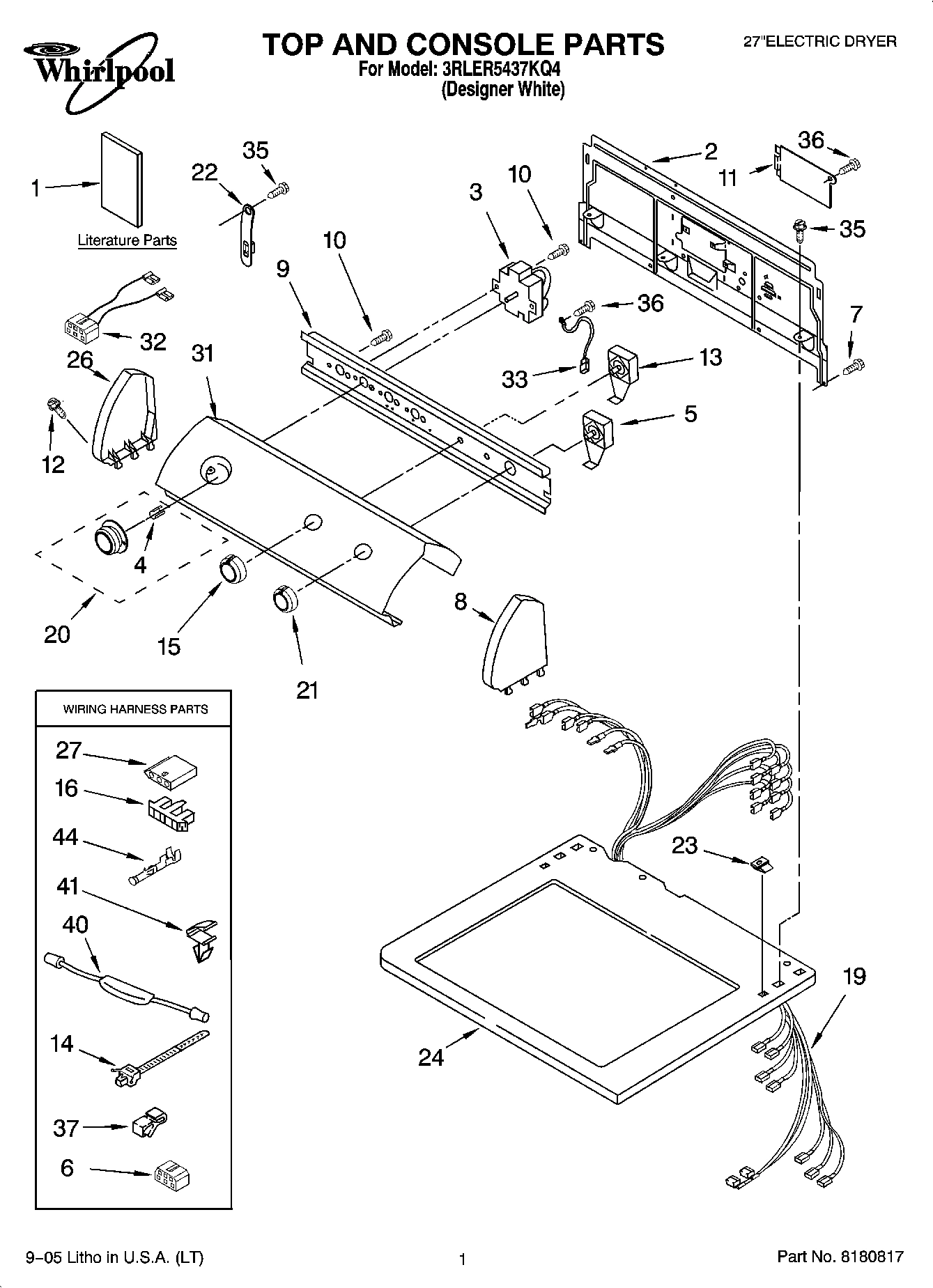 01 - TOP AND CONSOLE PARTS