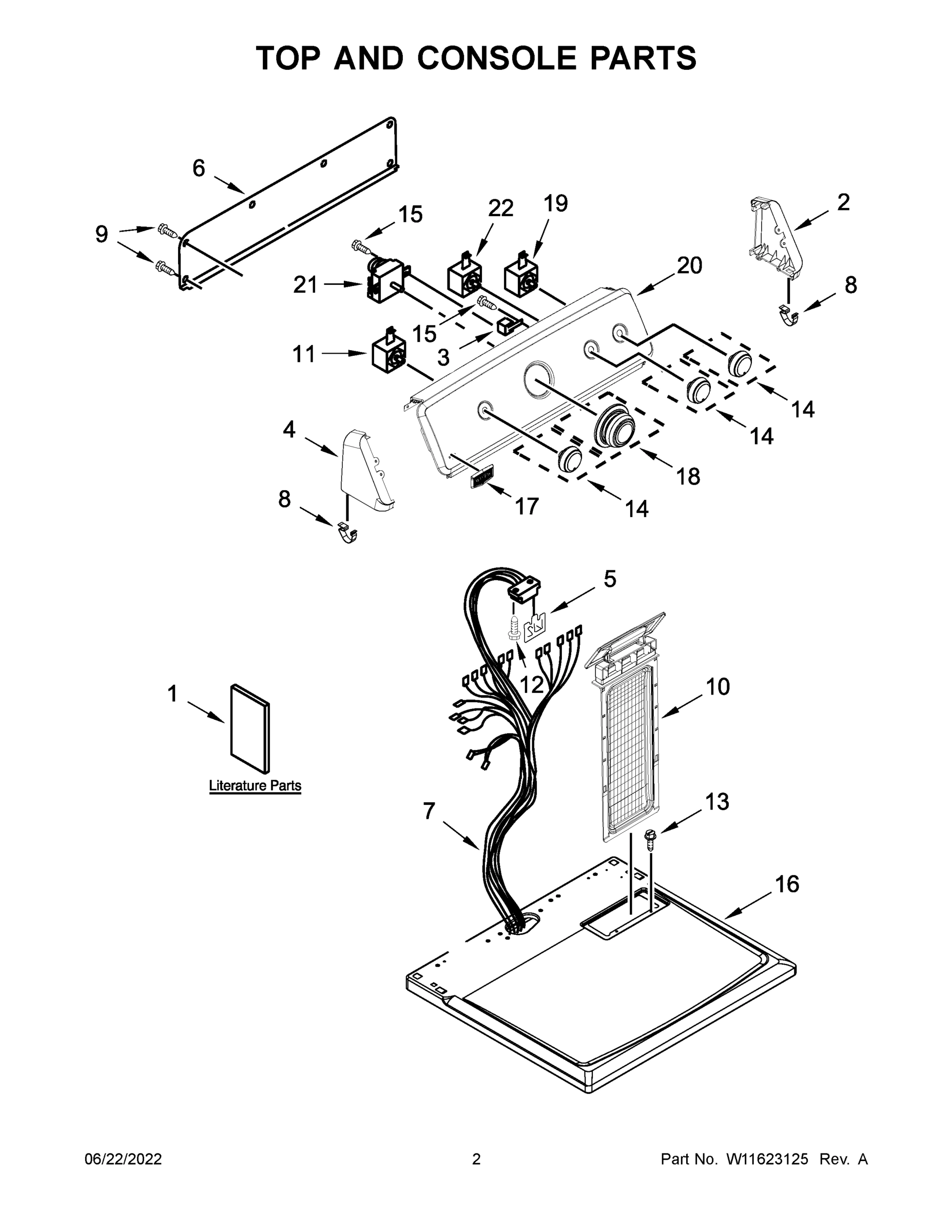 02 - TOP AND CONSOLE PARTS