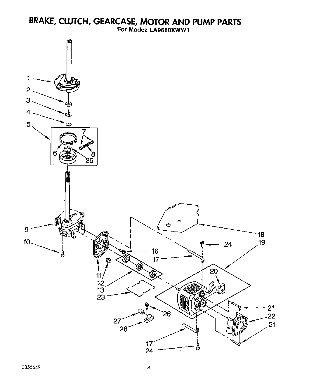 07 - BRAKE, CLUTCH, GEARCASE, MOTOR AND PUMP
