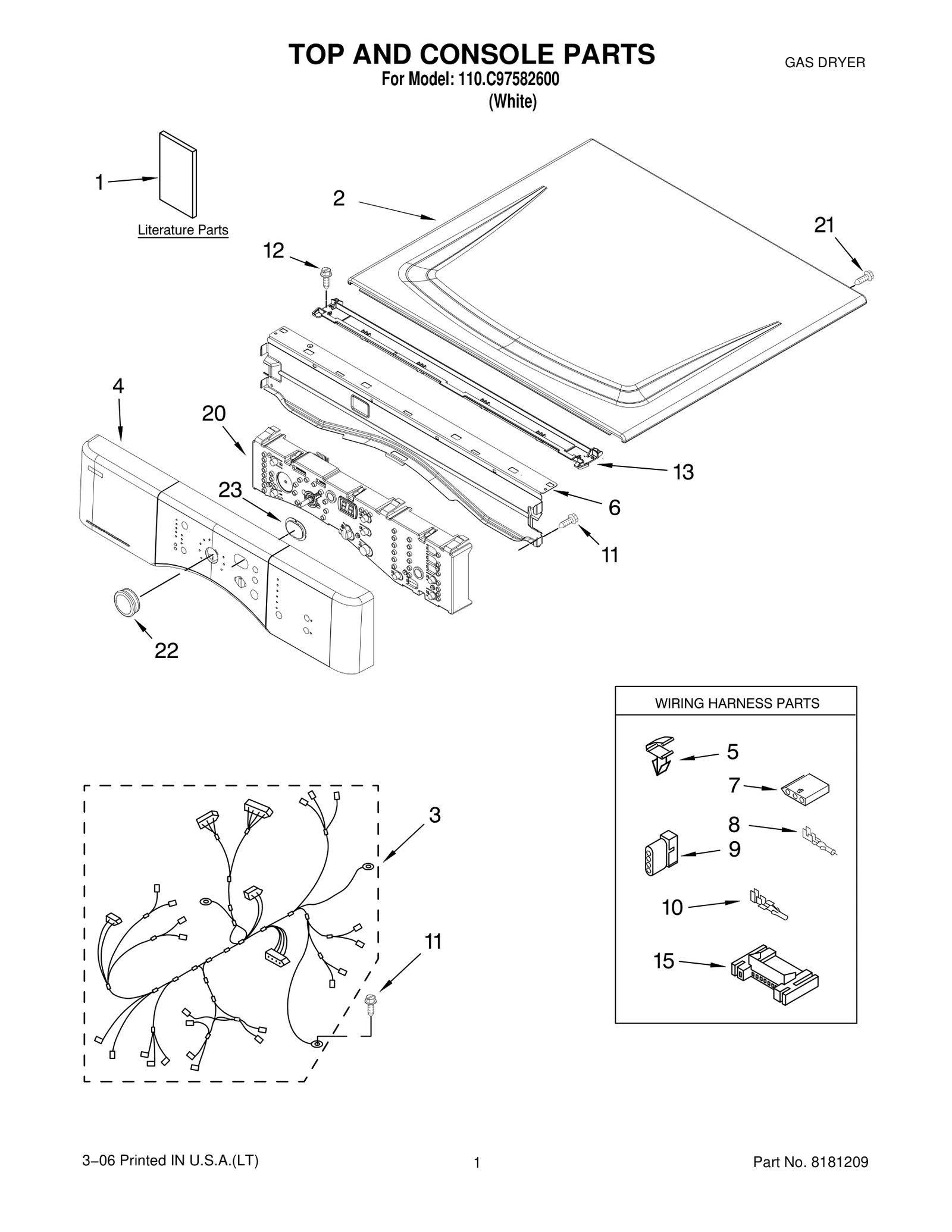 TOP AND CONSOLE PARTS