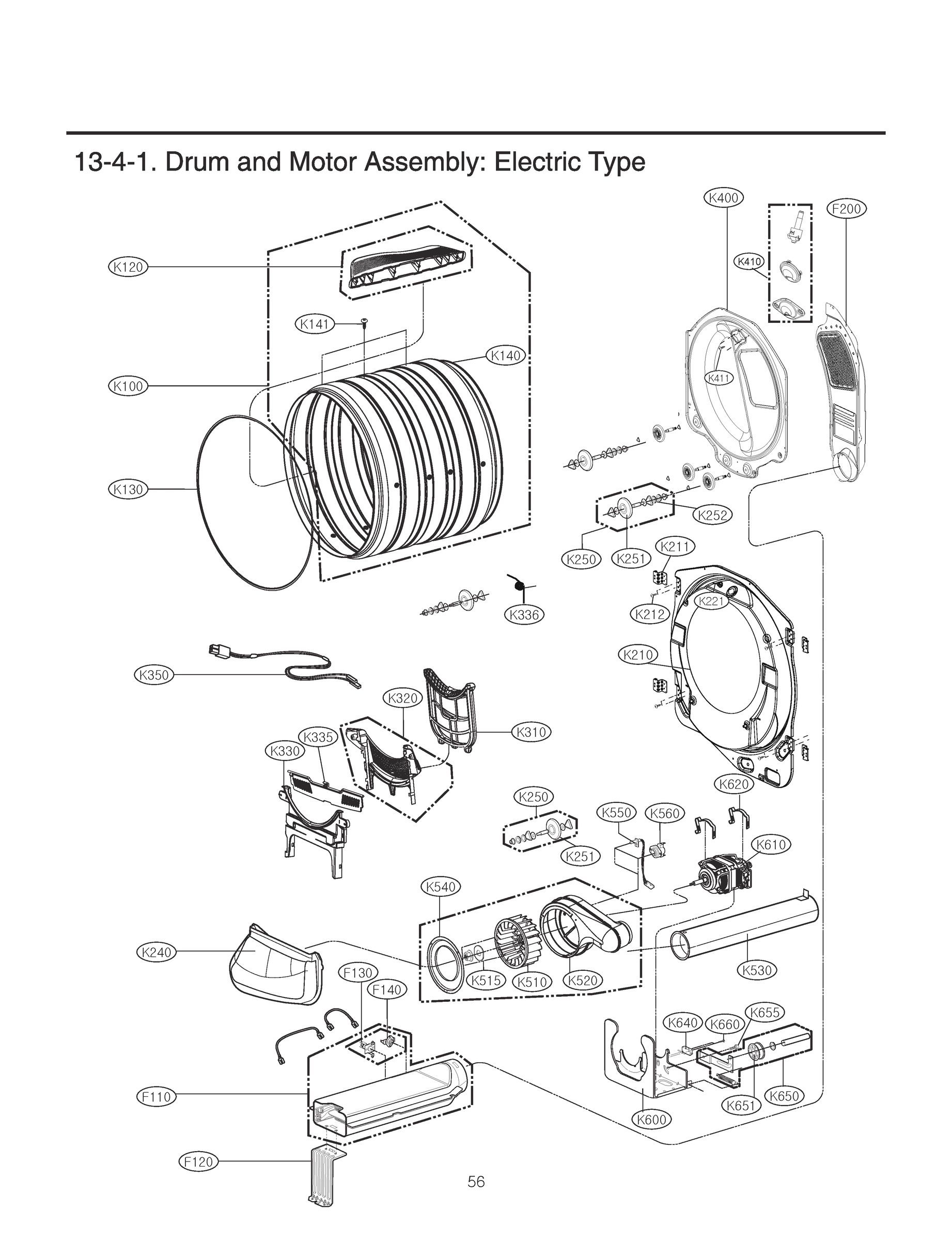 DRUM AND MOTOR ASSEMBLY