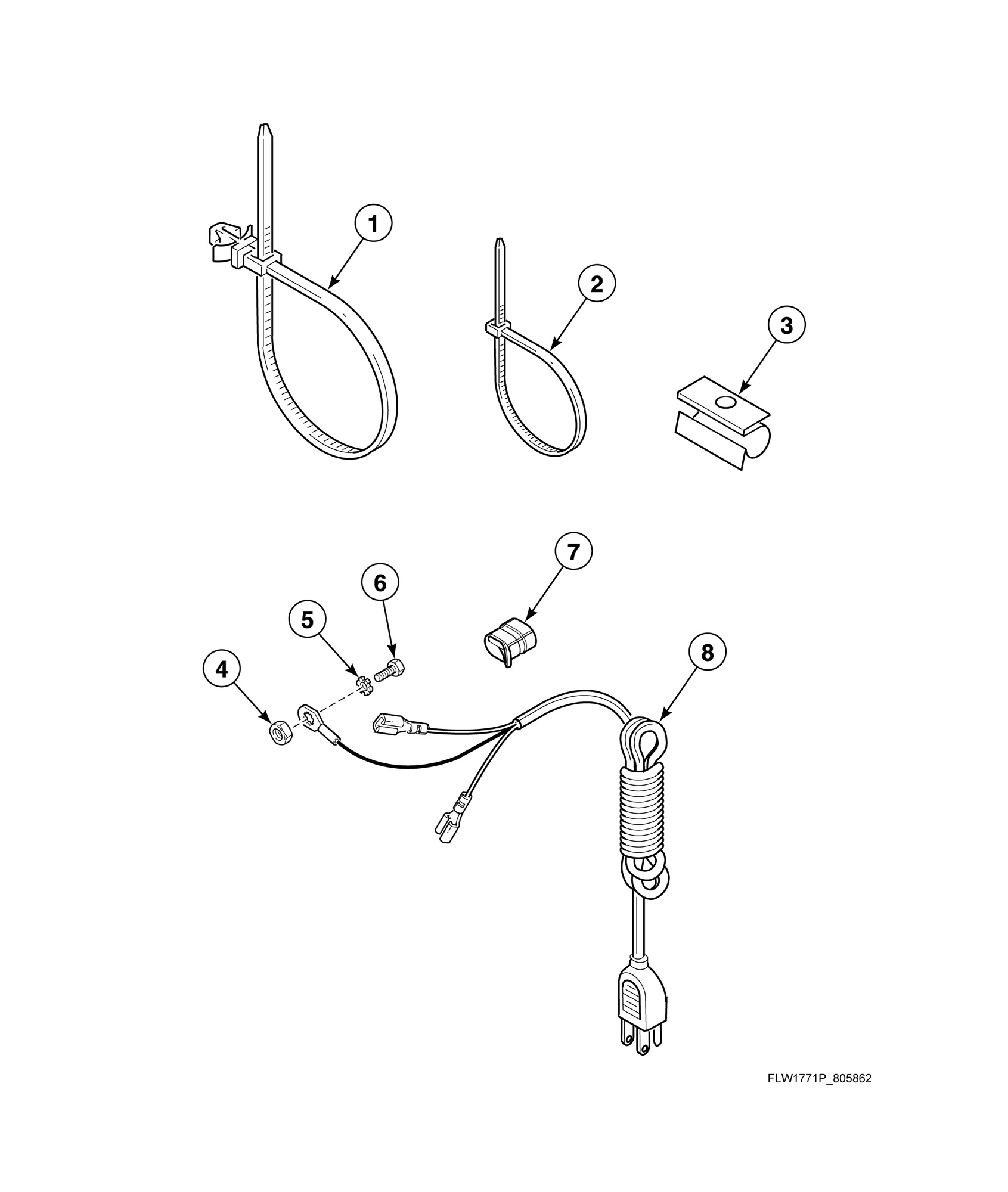 Wire Ties, Clips and Lead-In Cord