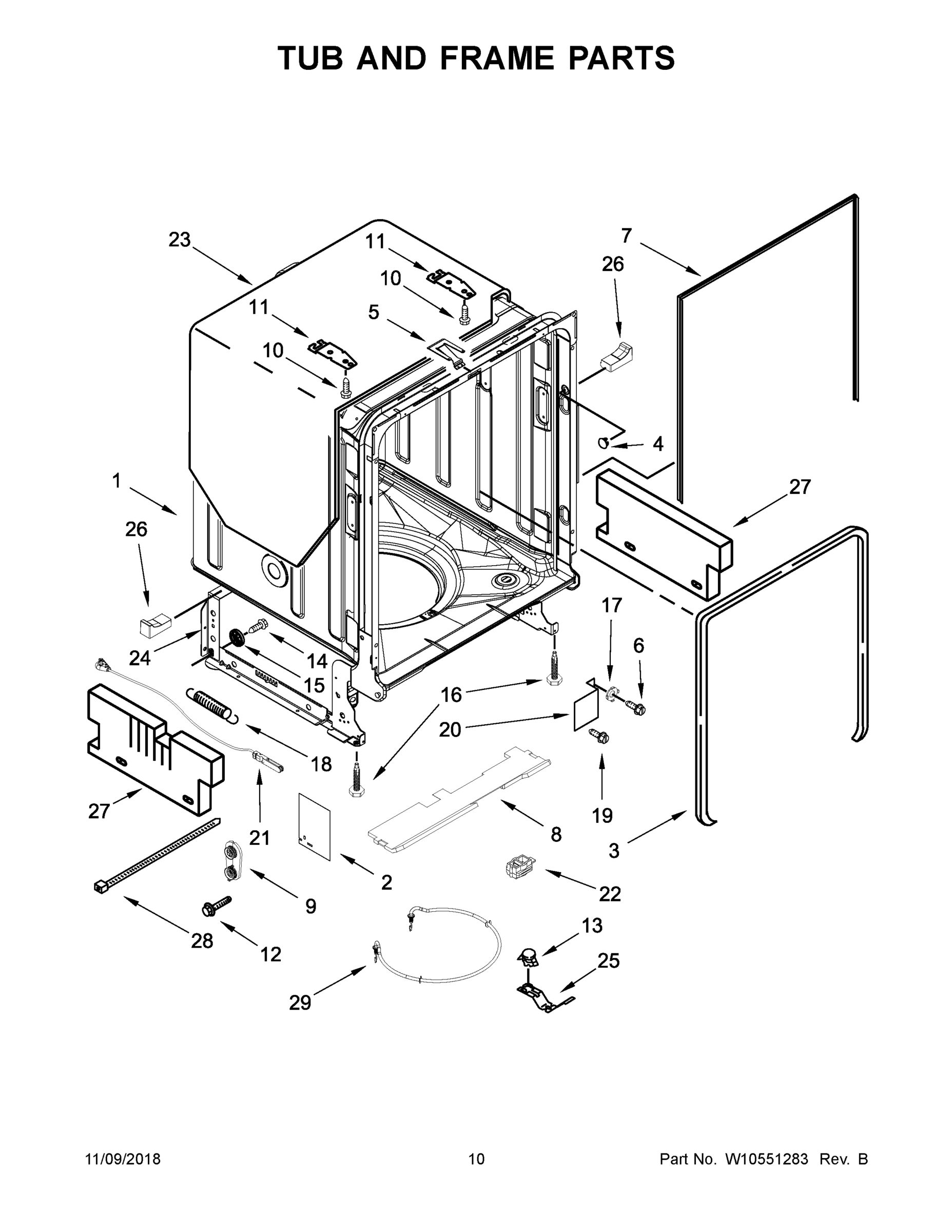 06 - TUB AND FRAME PARTS