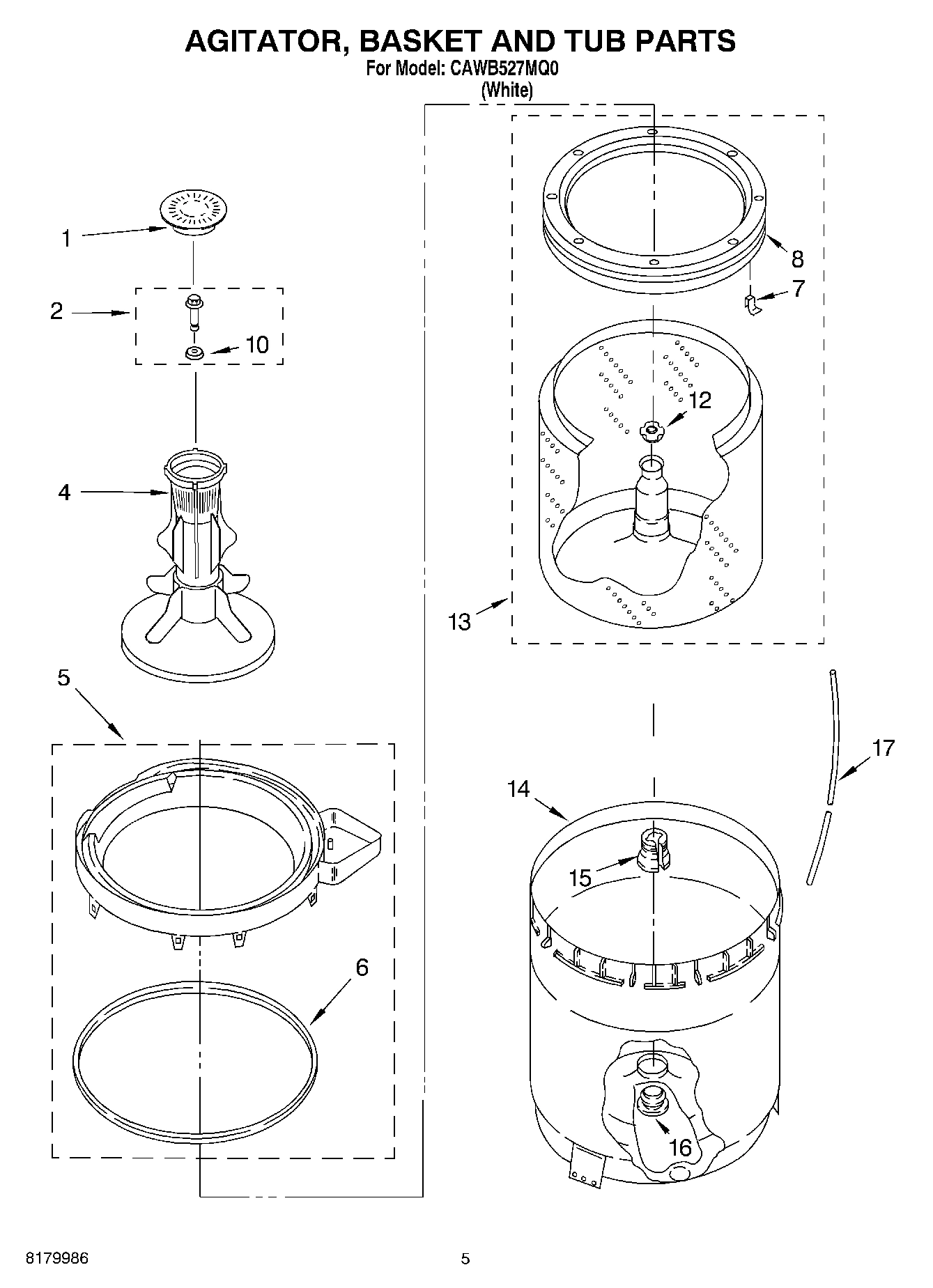 03 - AGITATOR, BASKET AND TUB PARTS