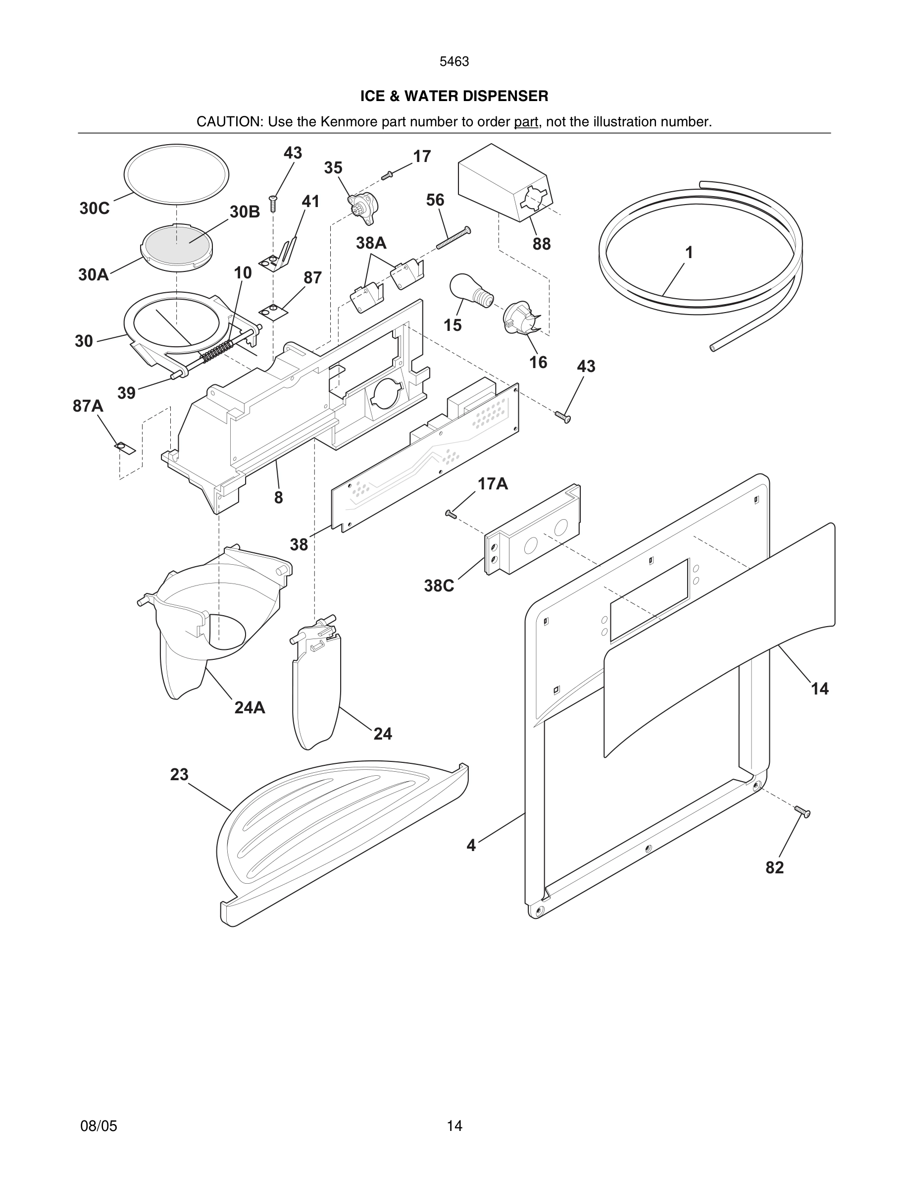 15 - ICE & WATER DISPENSER