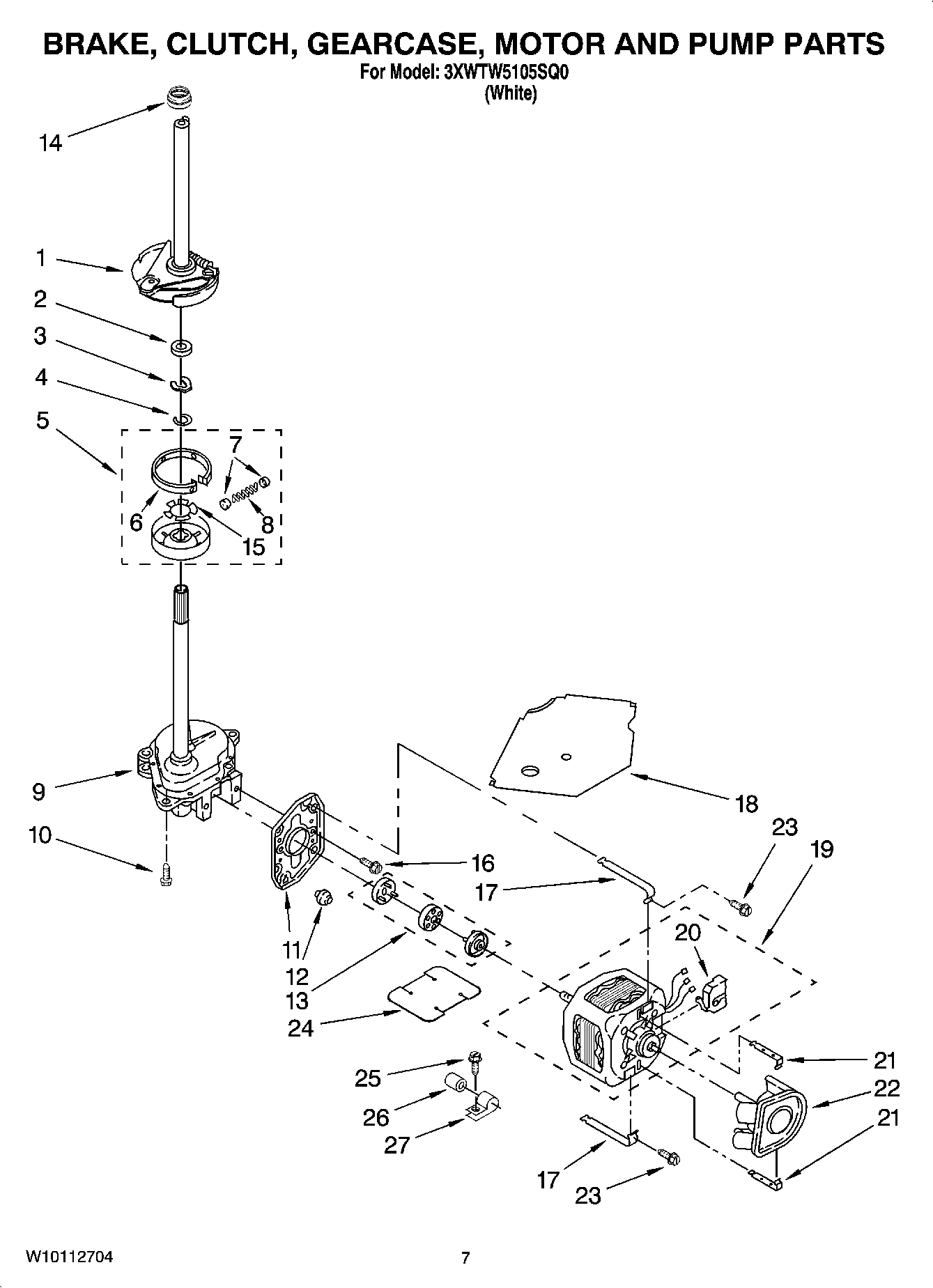04 - BRAKE, CLUTCH, GEARCASE, MOTOR AND PUMP PARTS
