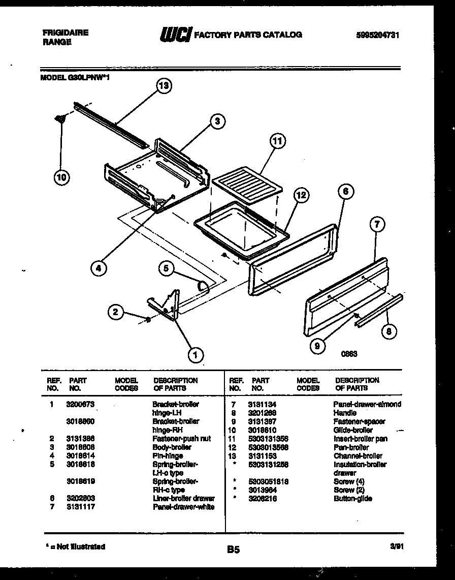 05 - BROILER DRAWER PARTS