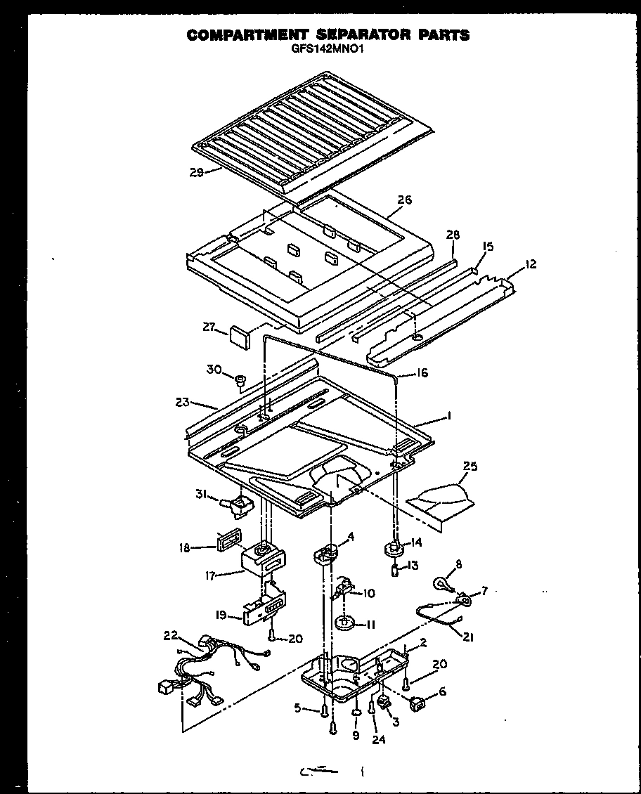 01 - COMPARTMENT SEPARATOR PARTS