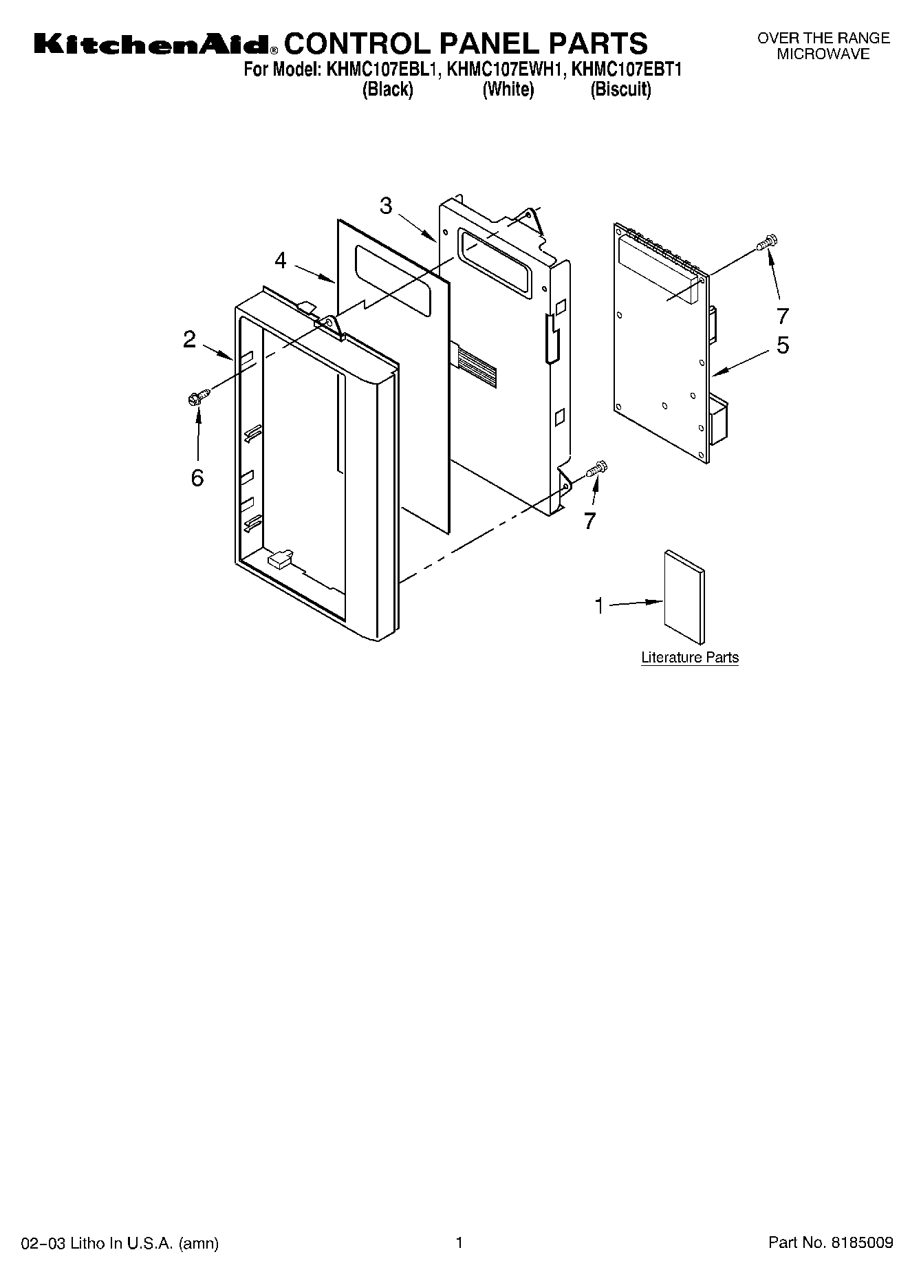 01 - CONTROL PANEL PARTS