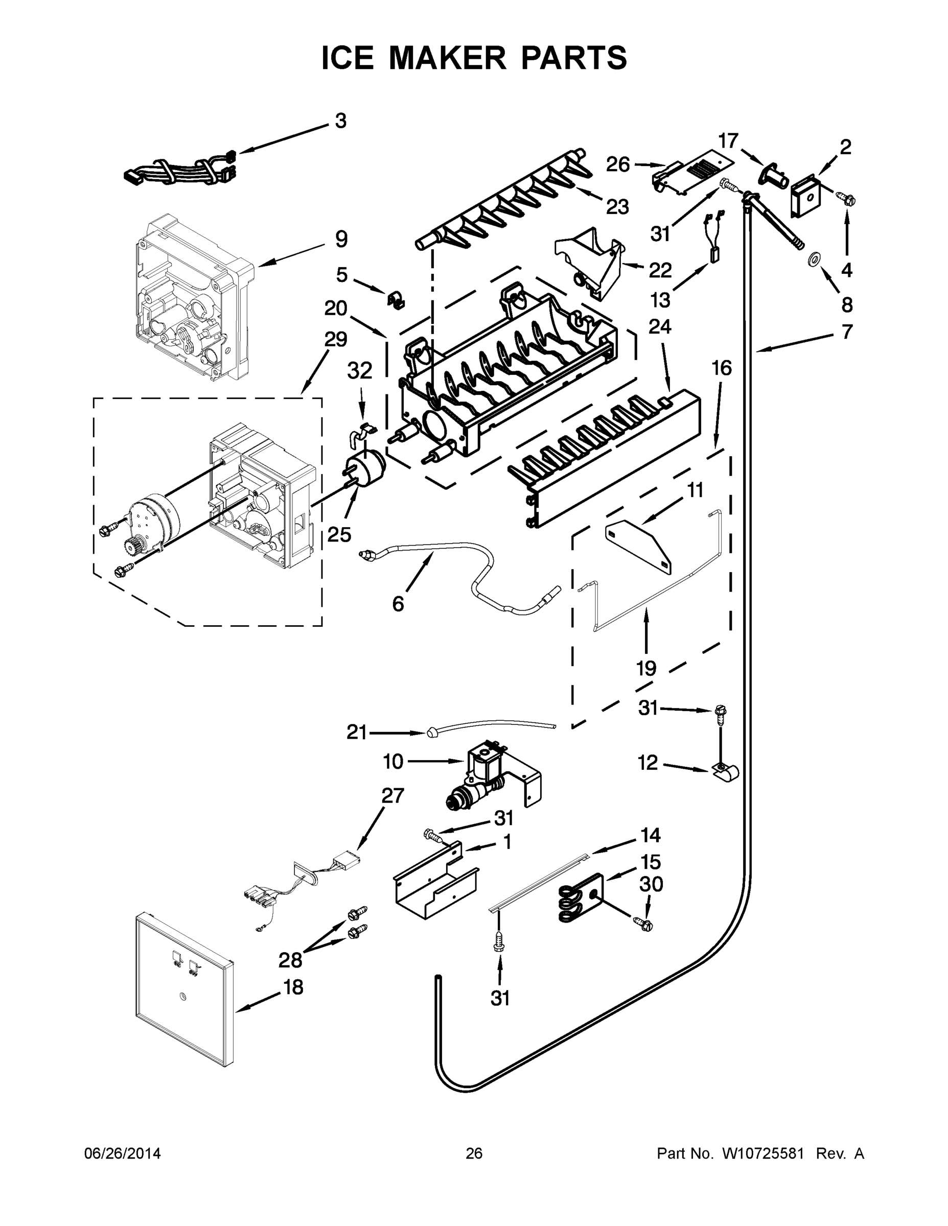 14 - ICE MAKER PARTS