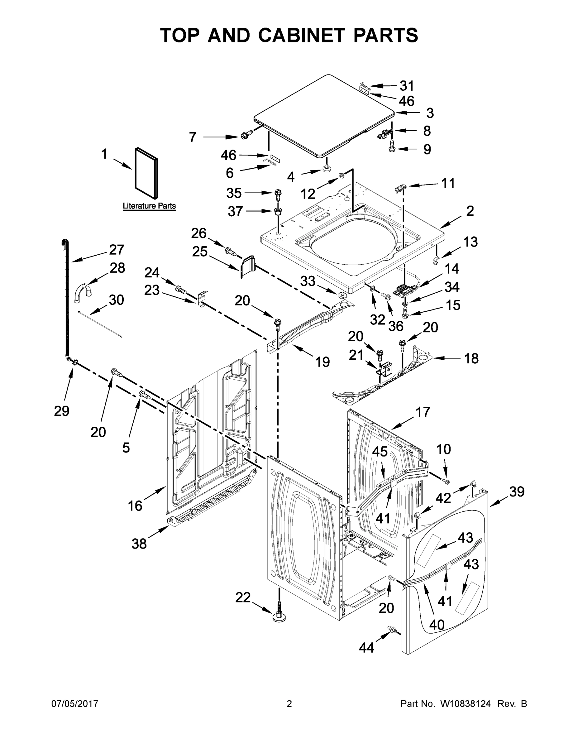 02 - TOP AND CABINET PARTS