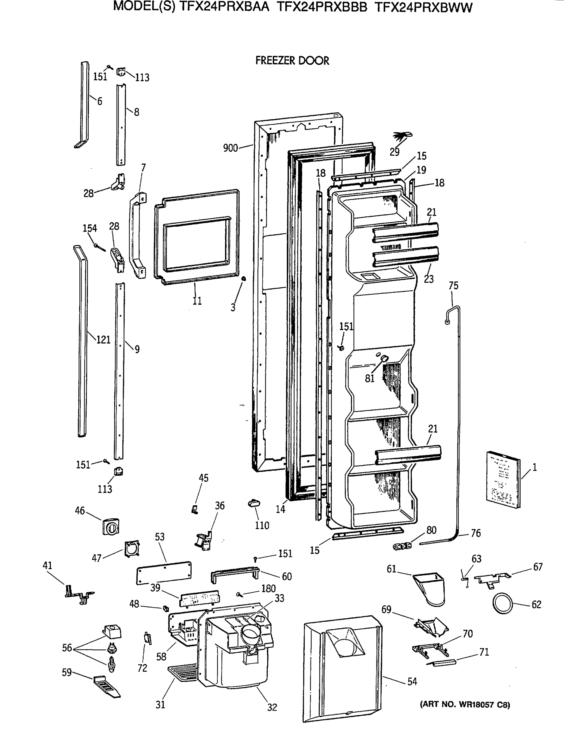 FREEZER DOOR