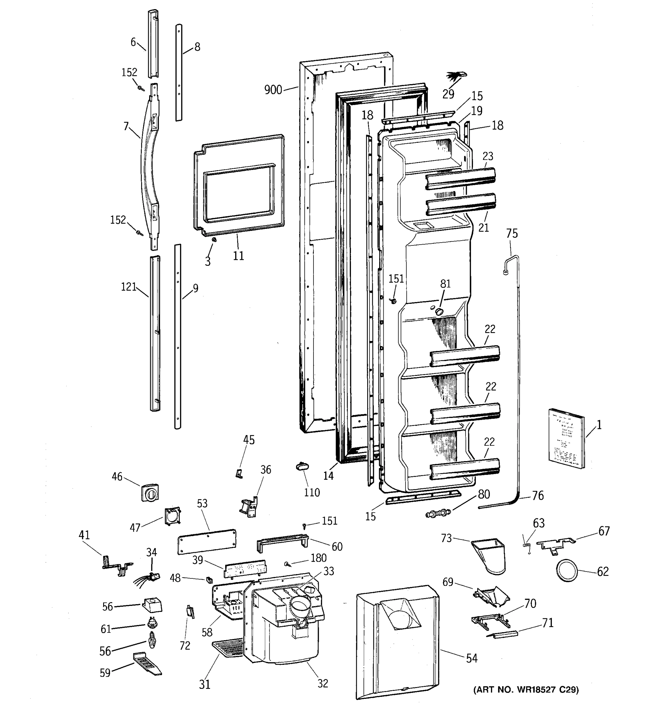 FREEZER DOOR