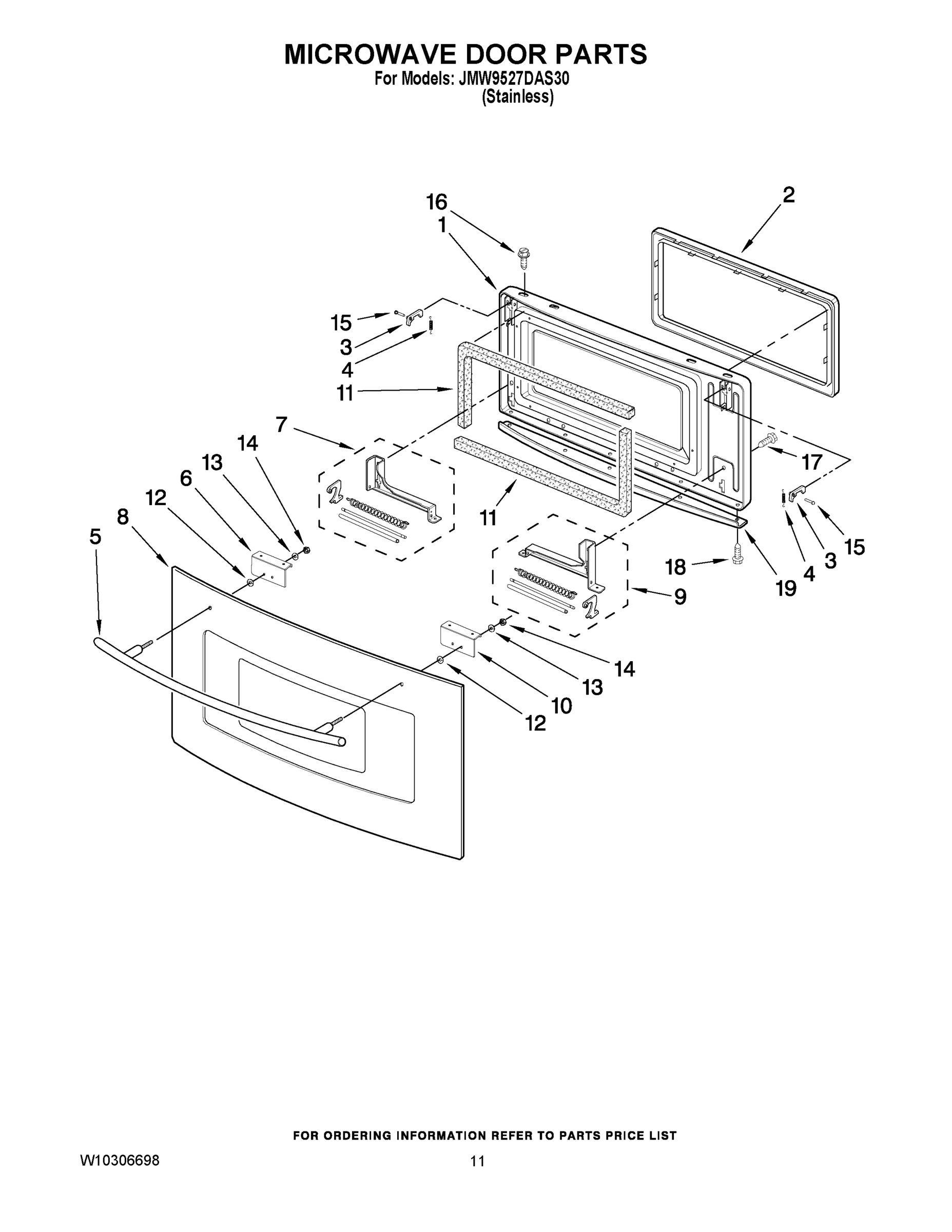 07 - MICROWAVE DOOR PARTS