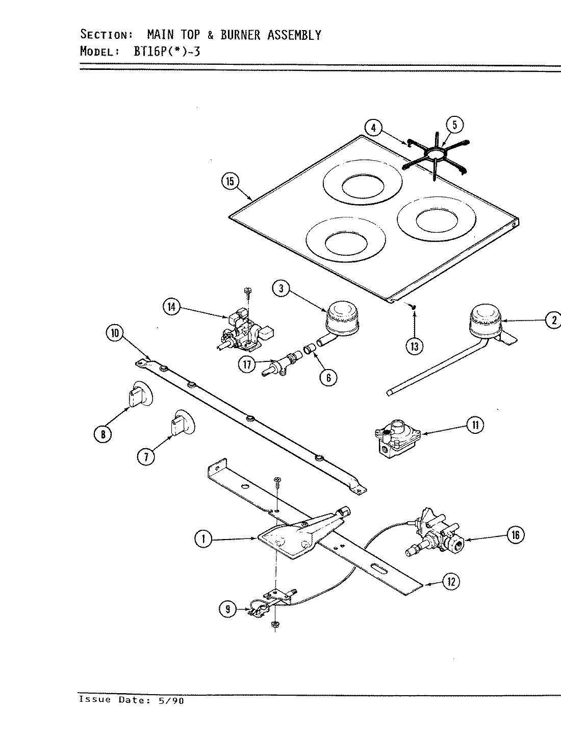 02 - MAIN TOP & BURNER ASSEMBLY