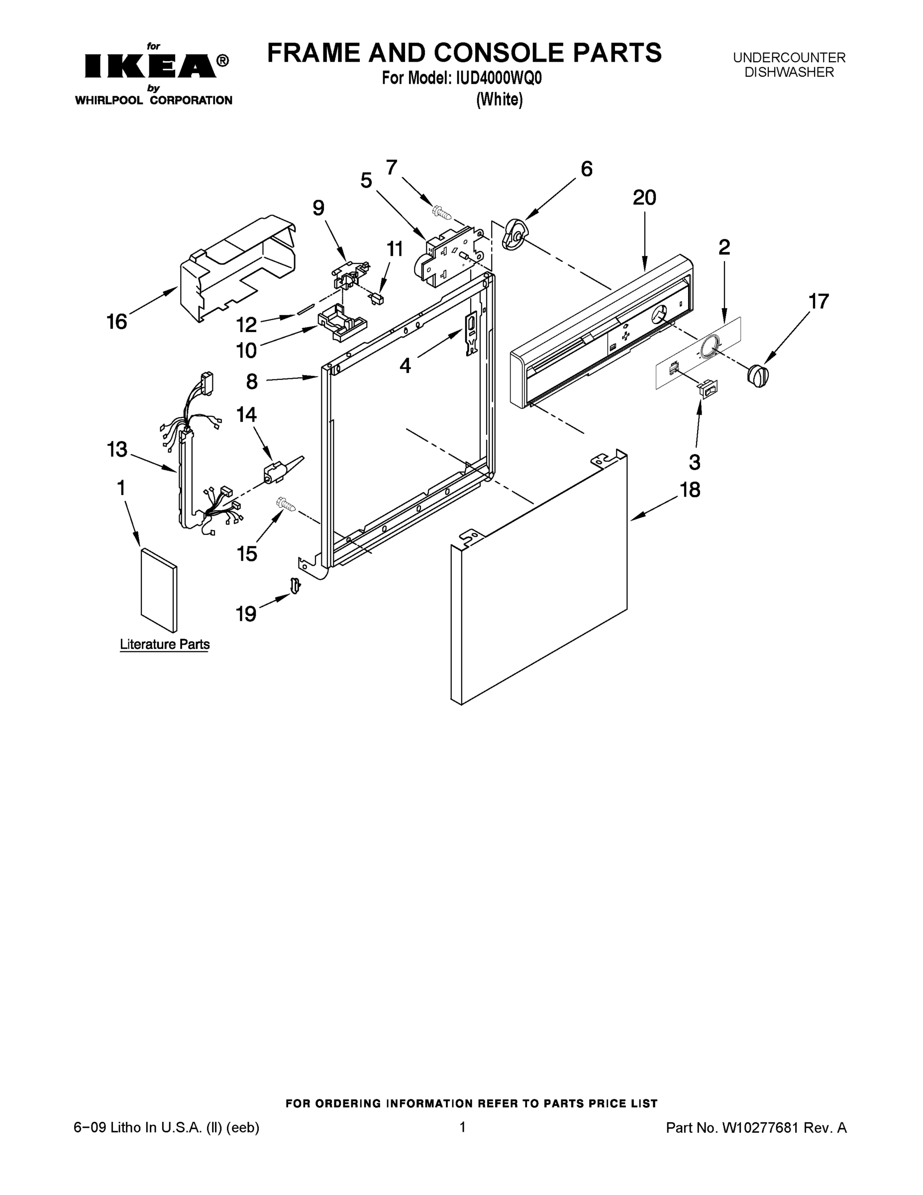 01 - FRAME AND CONSOLE PARTS