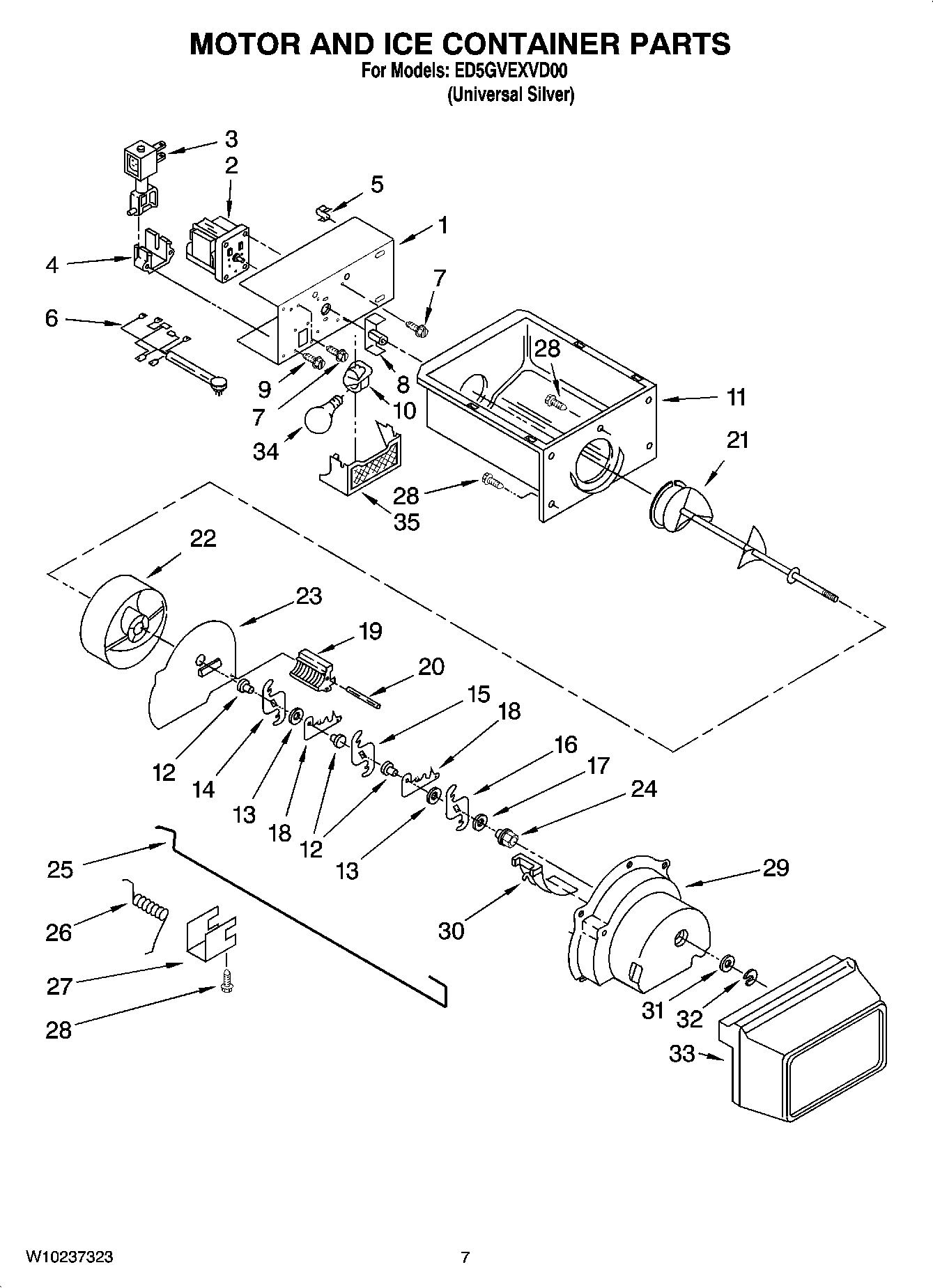 05 - MOTOR AND ICE CONTAINER PARTS