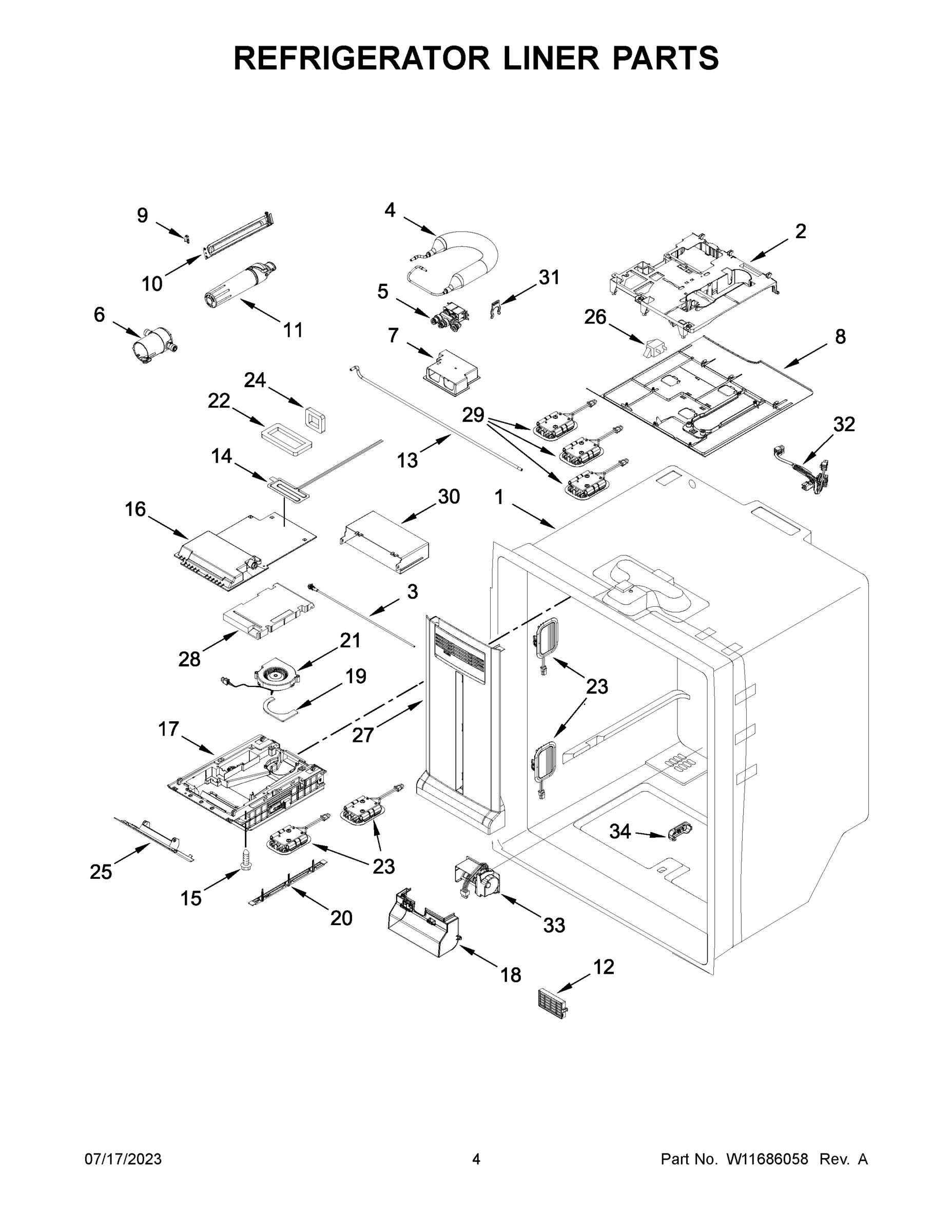 03 - REFRIGERATOR LINER PARTS