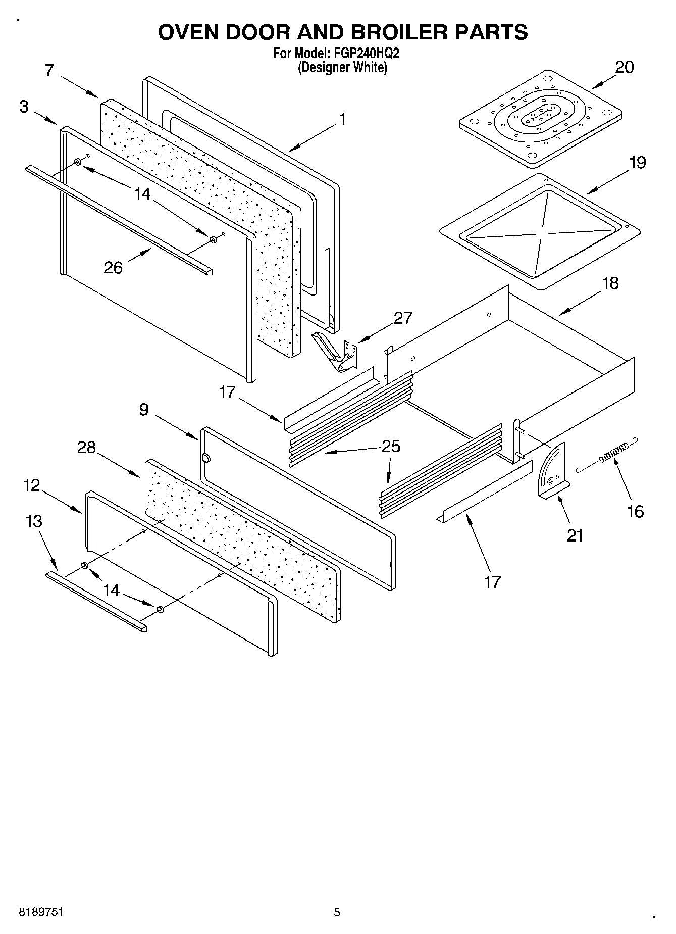 03 - OVEN DOOR AND BROILER