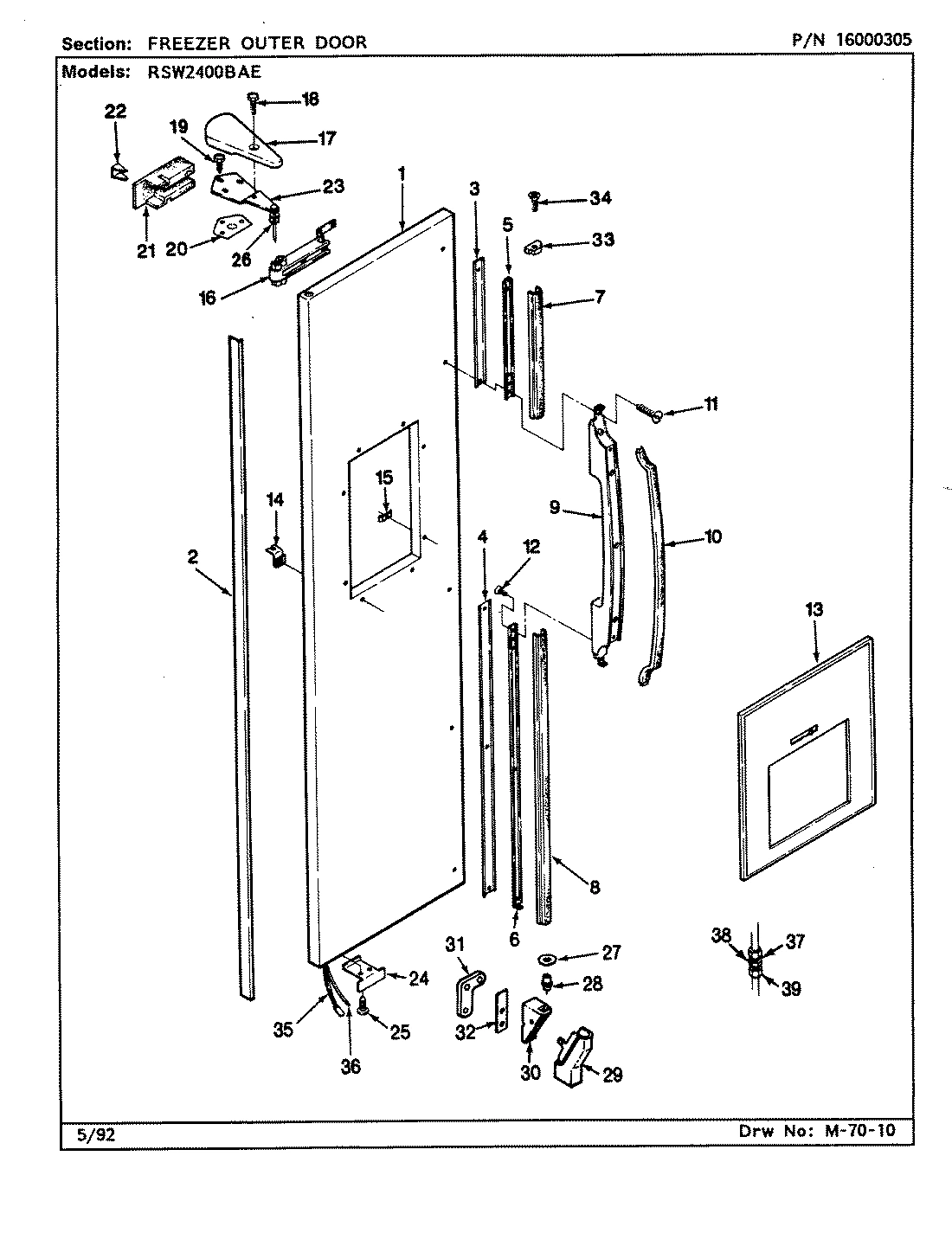 03 - FREEZER OUTER DOOR