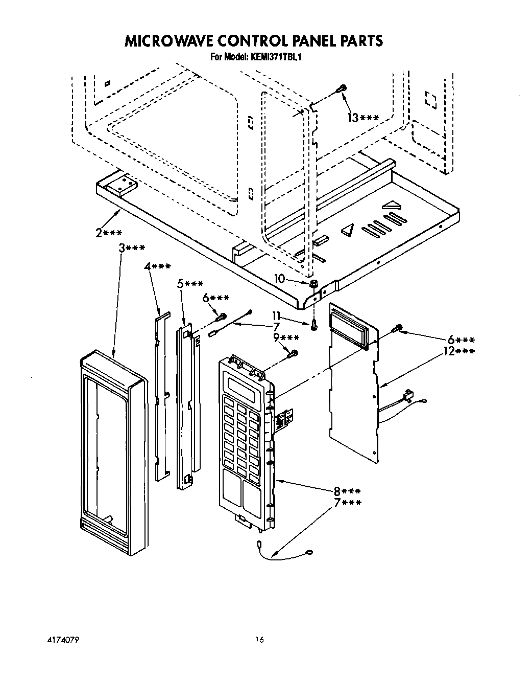 12 - MICROWAVE CONTROL PANEL