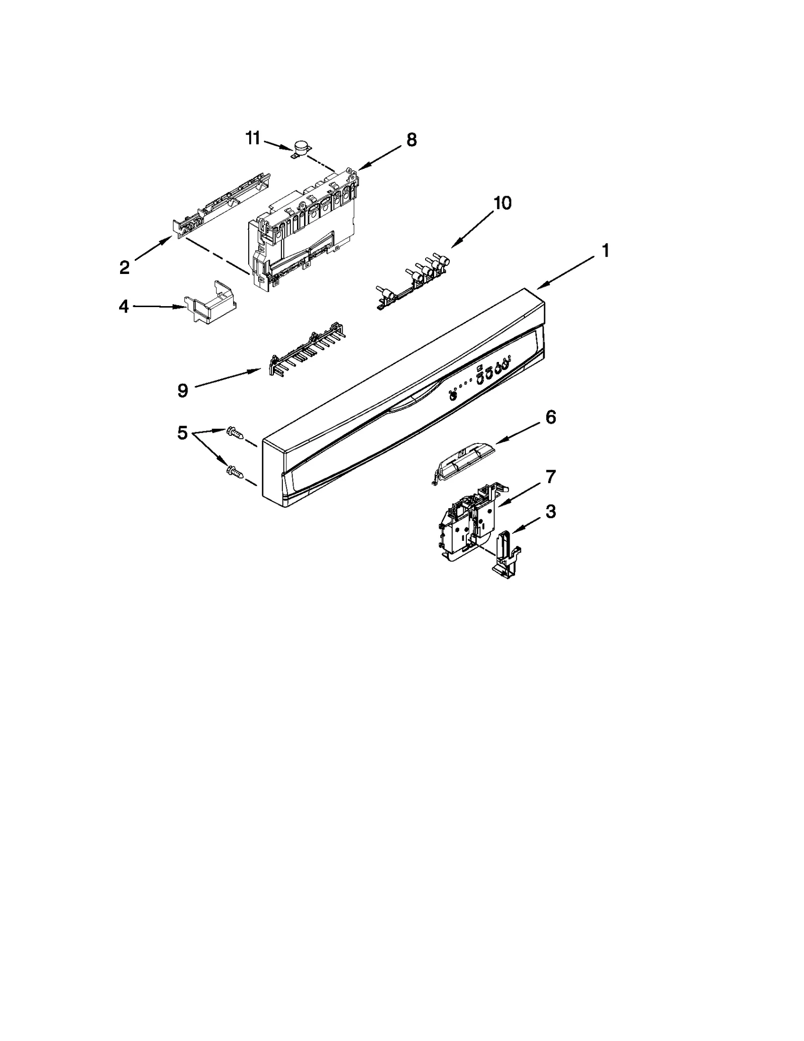 CONTROL PANEL AND LATCH PARTS
