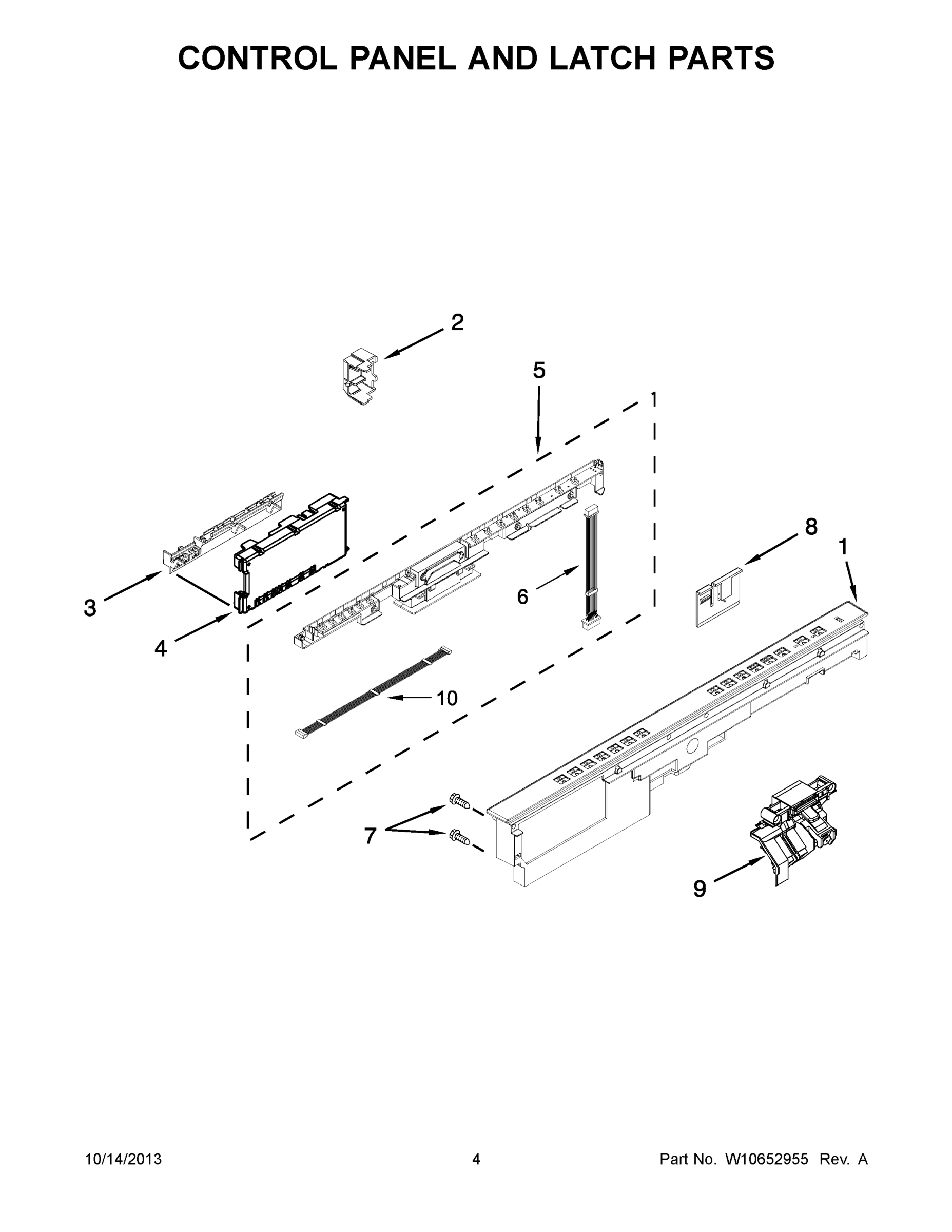 03 - CONTROL PANEL AND LATCH PARTS