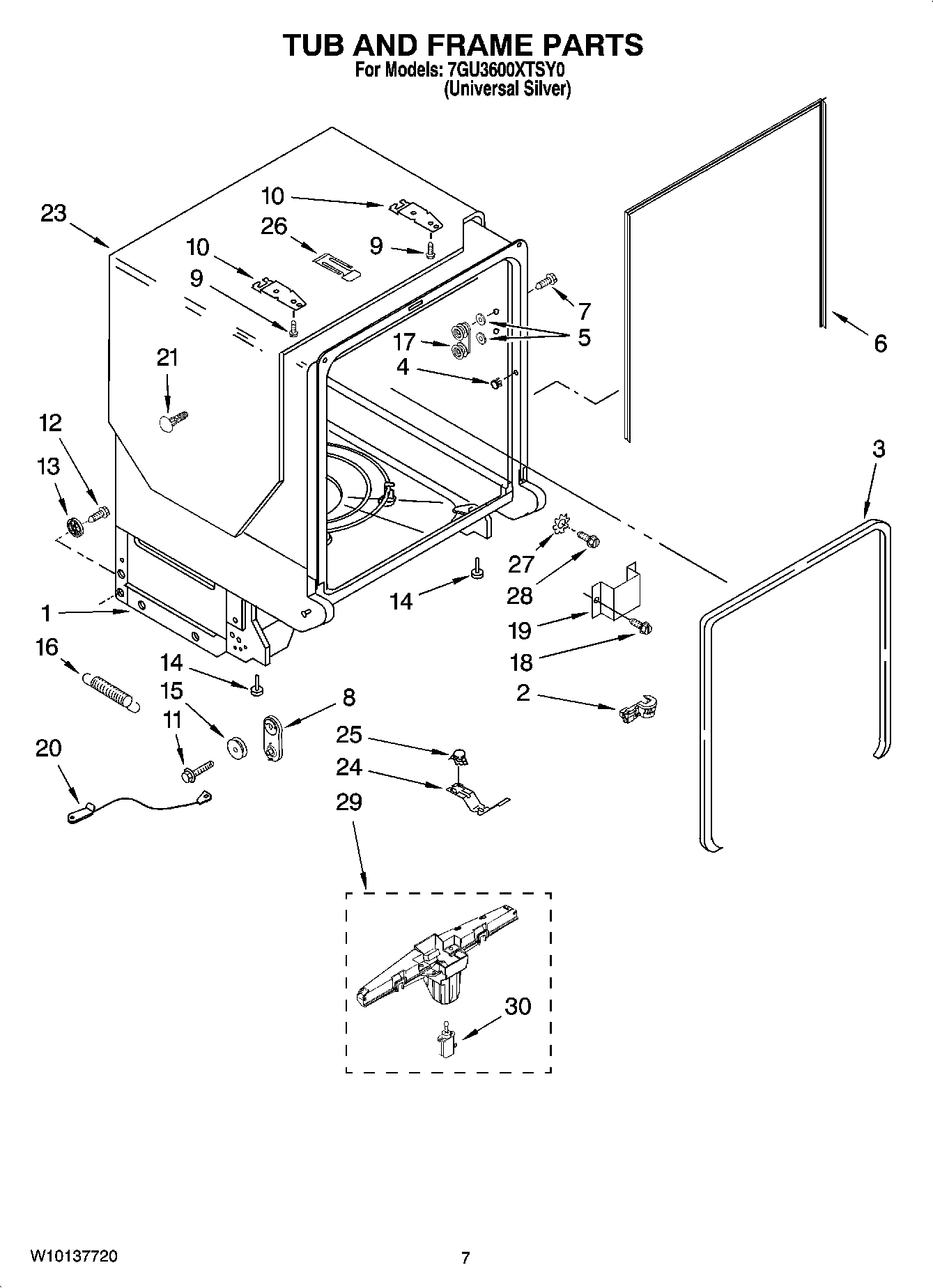 07 - TUB AND FRAME PARTS