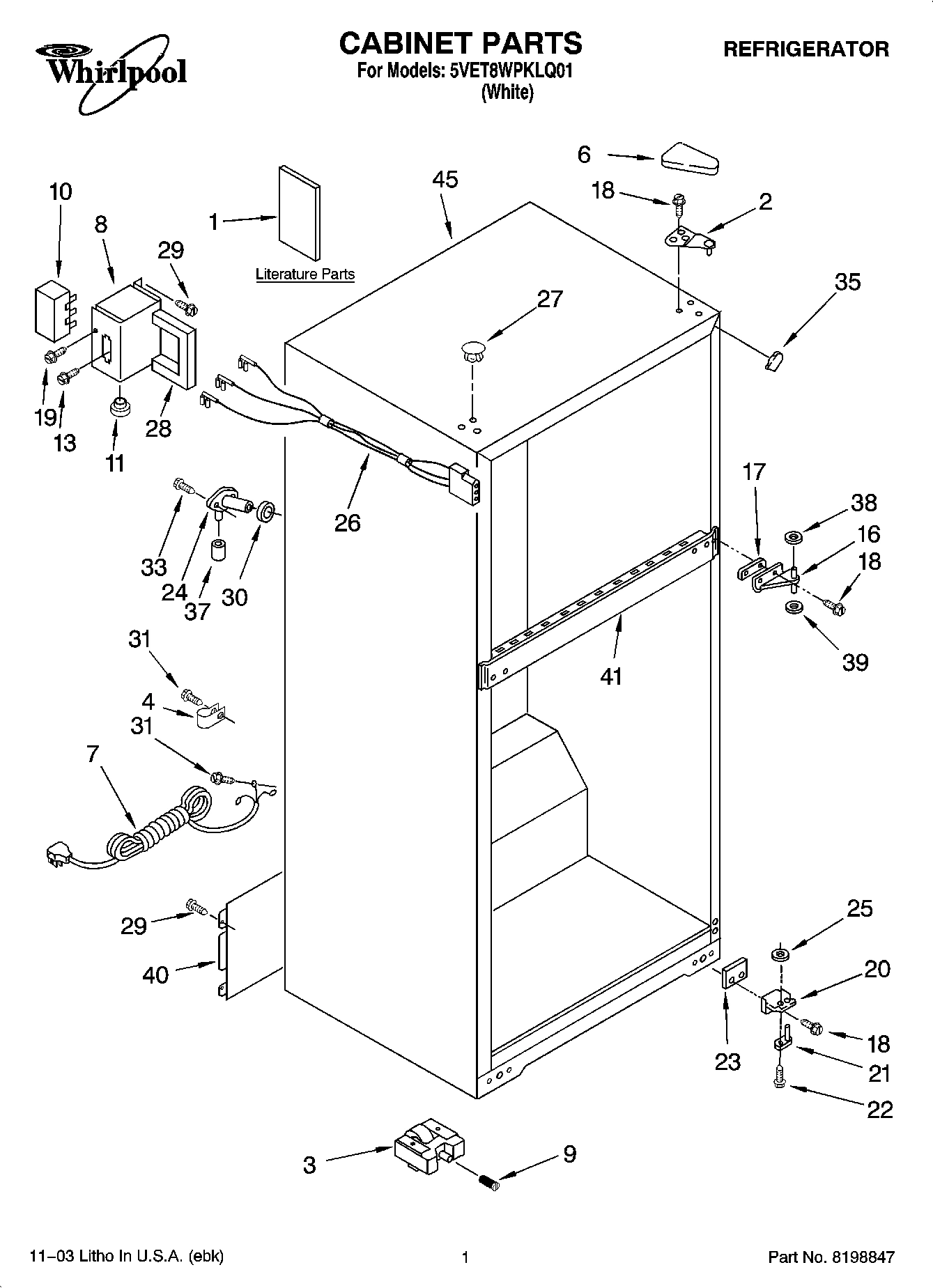 01 - CABINET PARTS