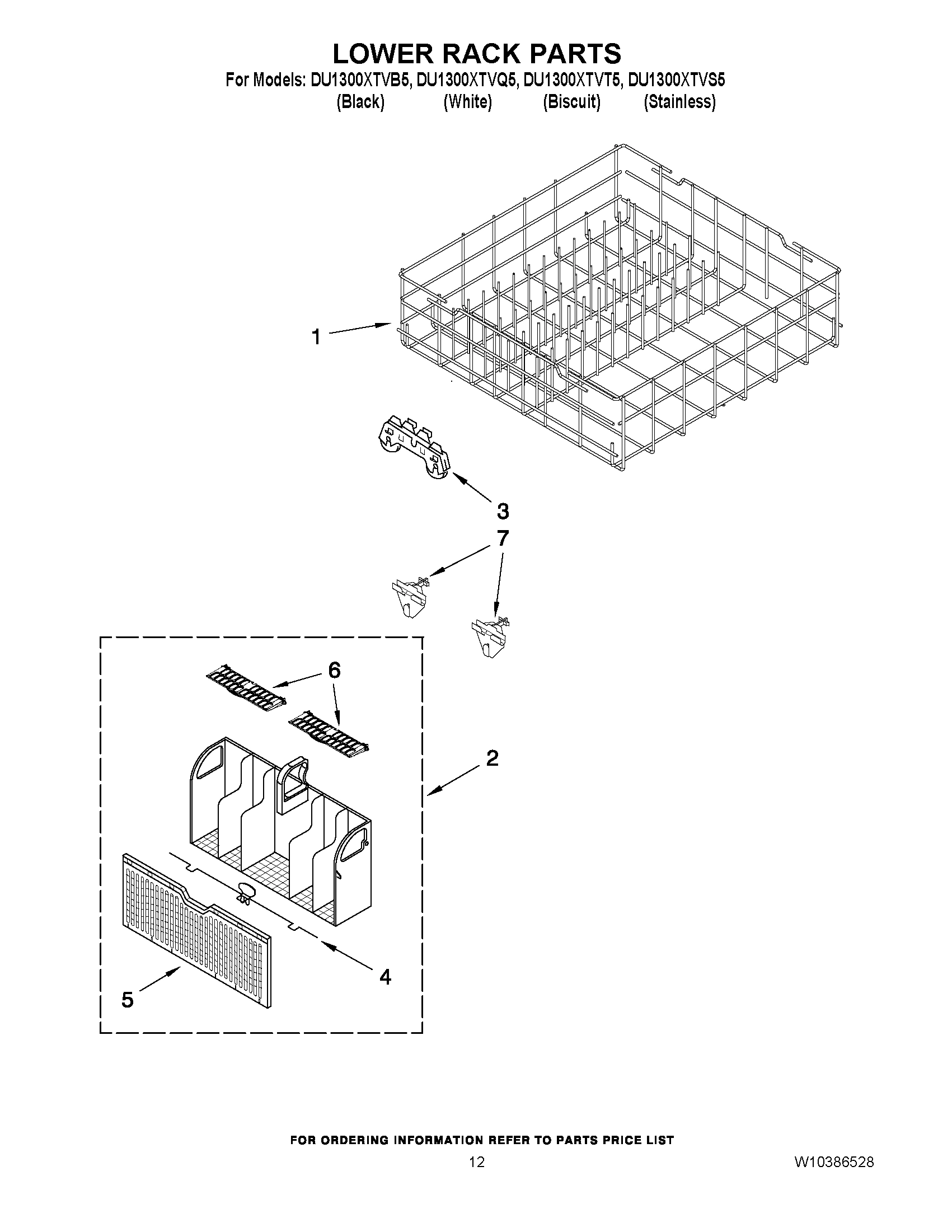 10 - LOWER RACK PARTS