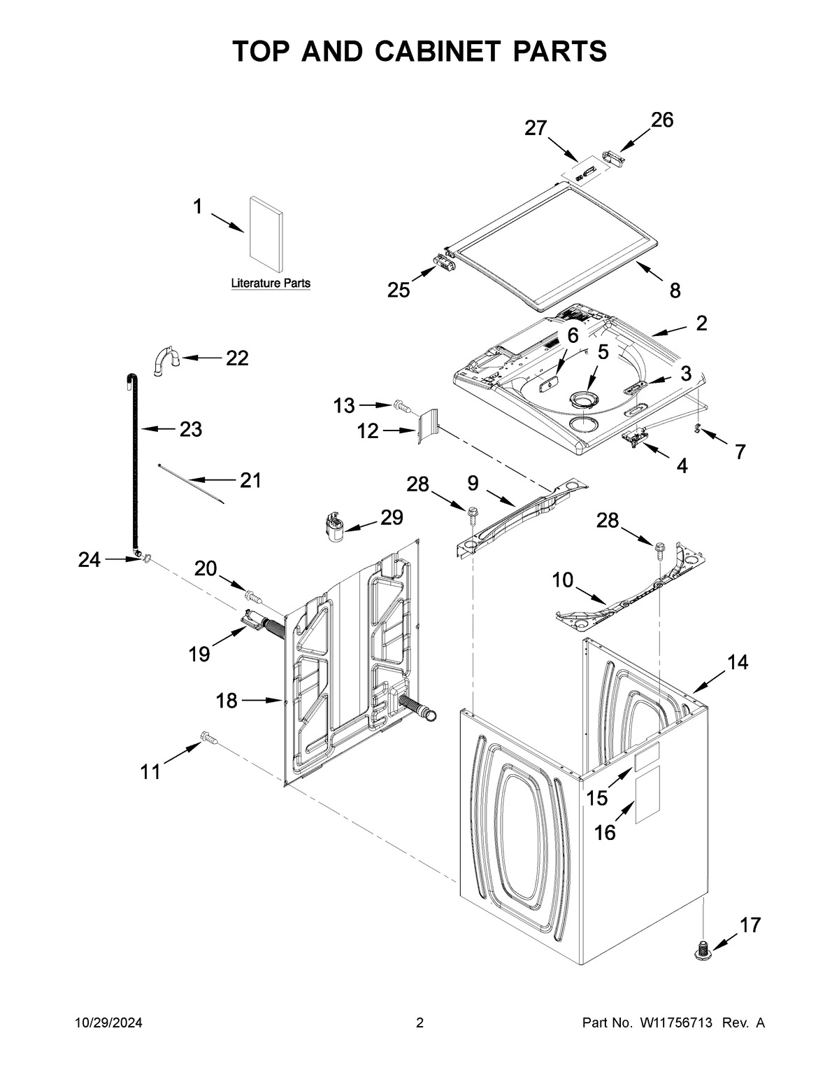 02 - TOP AND CABINET PARTS